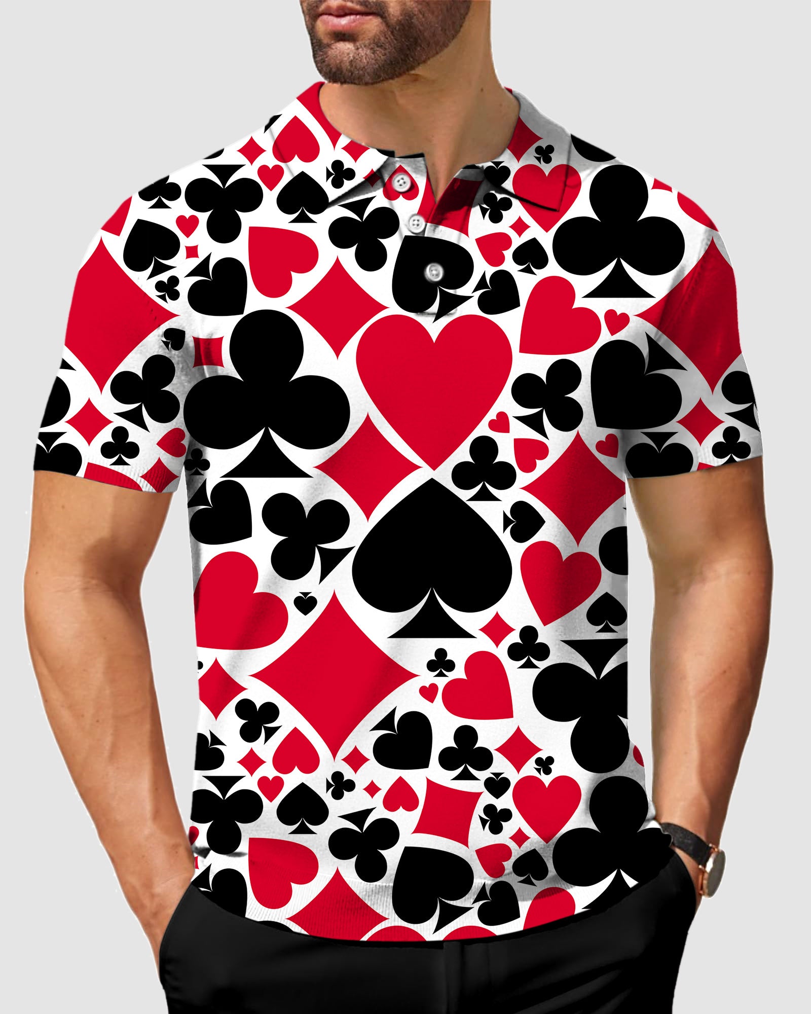Men's Poker Golf Polo