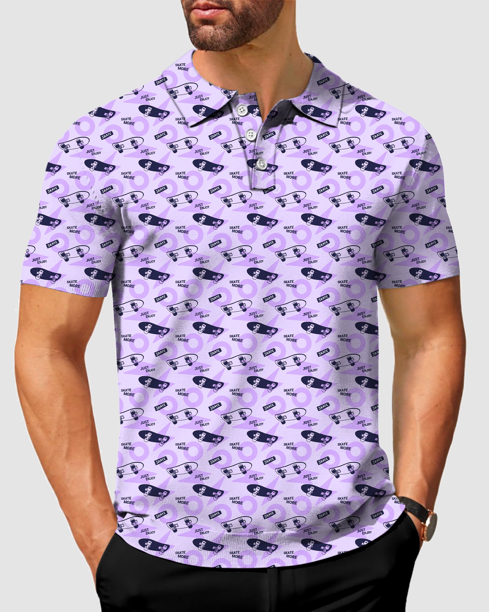 Men's Purple Skate More Polo