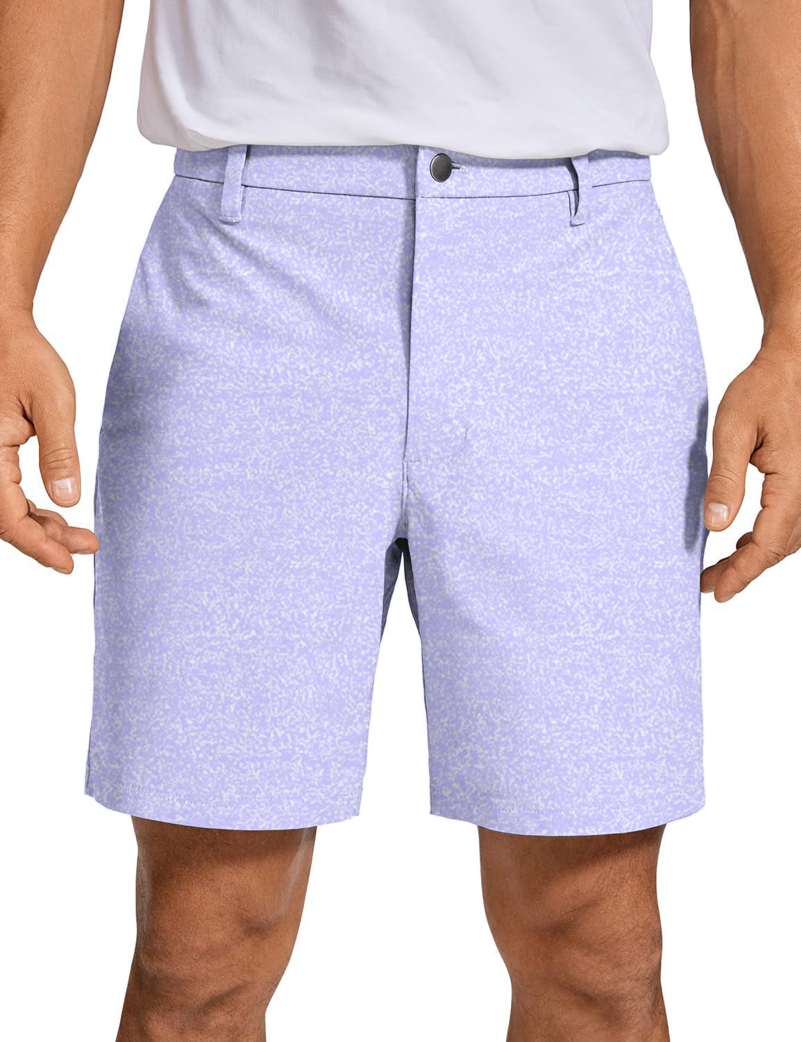 Men Lavender Links Golf Shorts US In Stock