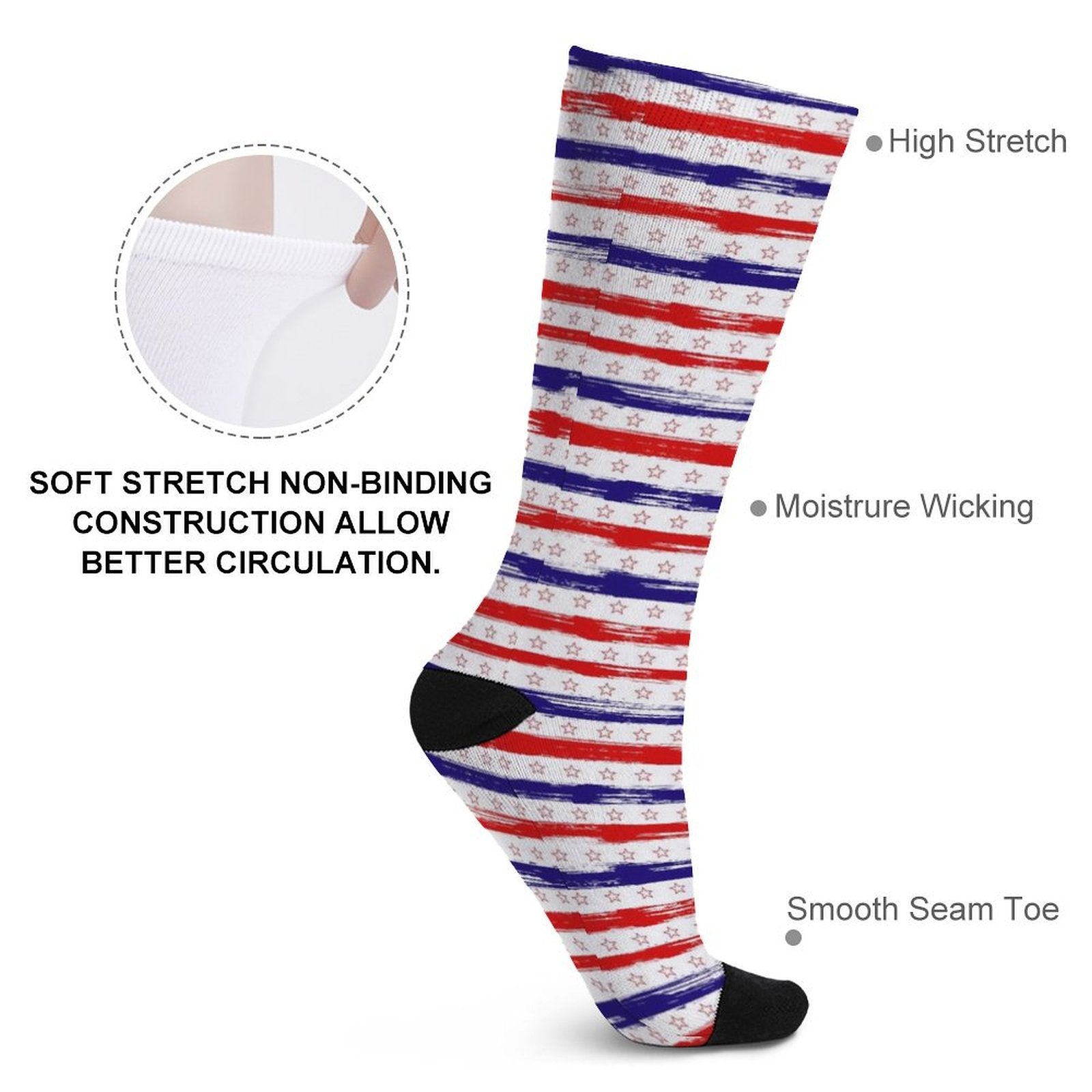 Stars & Stripes Prined socks Gifts for Men Women