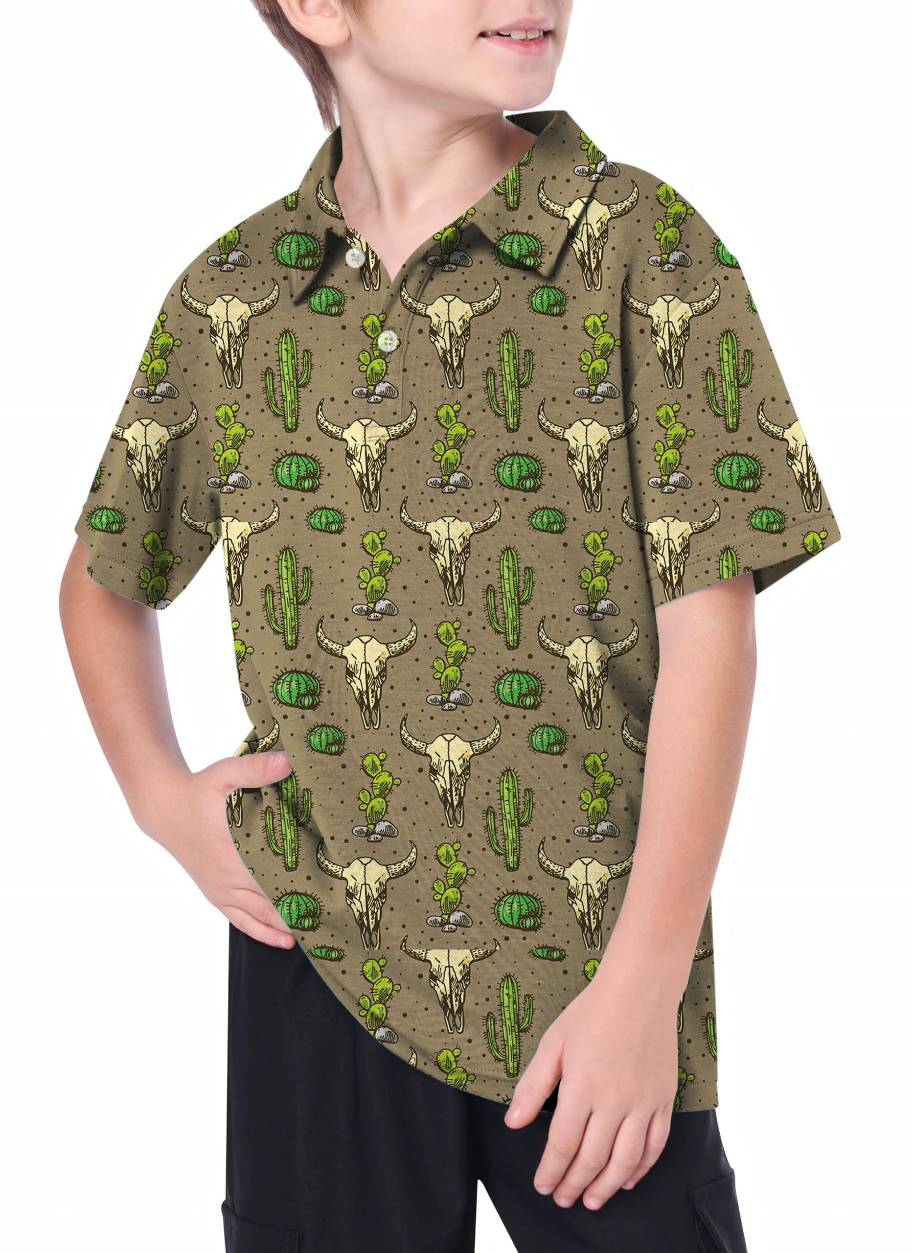 Youth Cactus sheep head Golf Polo
