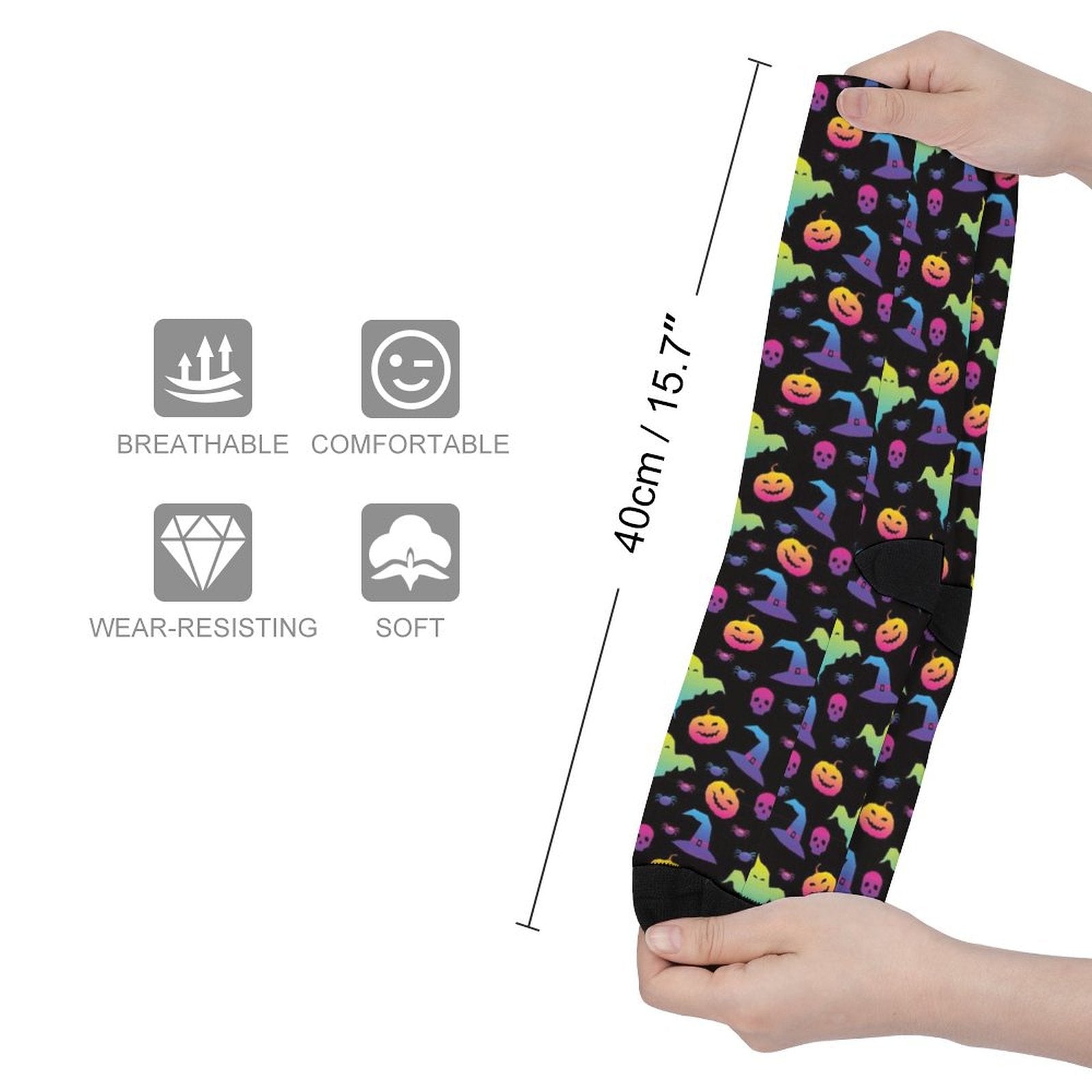 Neon Halloween Prined socks Gifts for Men Women