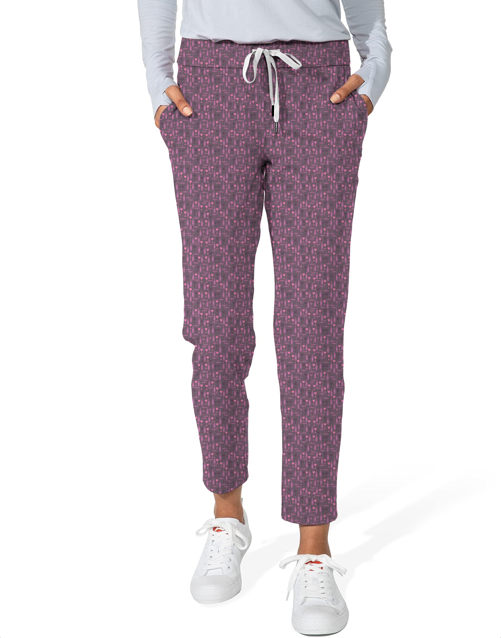Wine Life Women's 7/8 Stretch Ankle Golf Pants