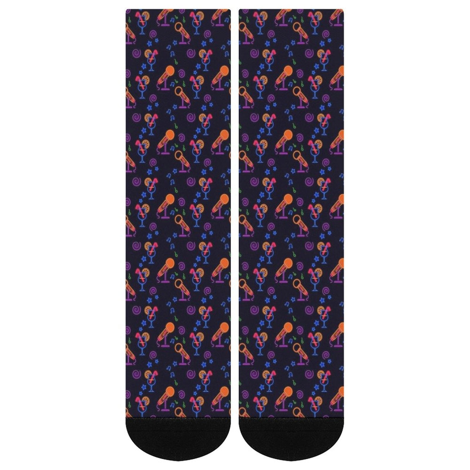 Neon Karaoke Prined socks Gifts for Men Women