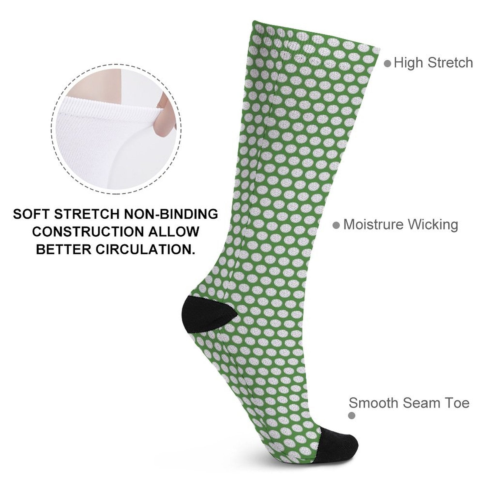 green ball Prined socks Gifts for Men Women