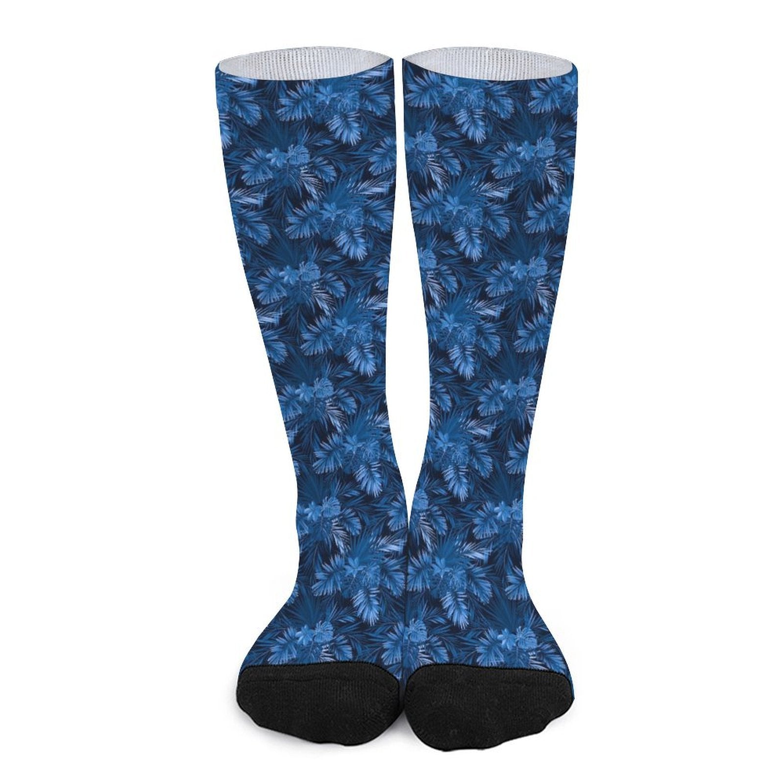 Blue Leaf Prined socks Gifts for Men Women