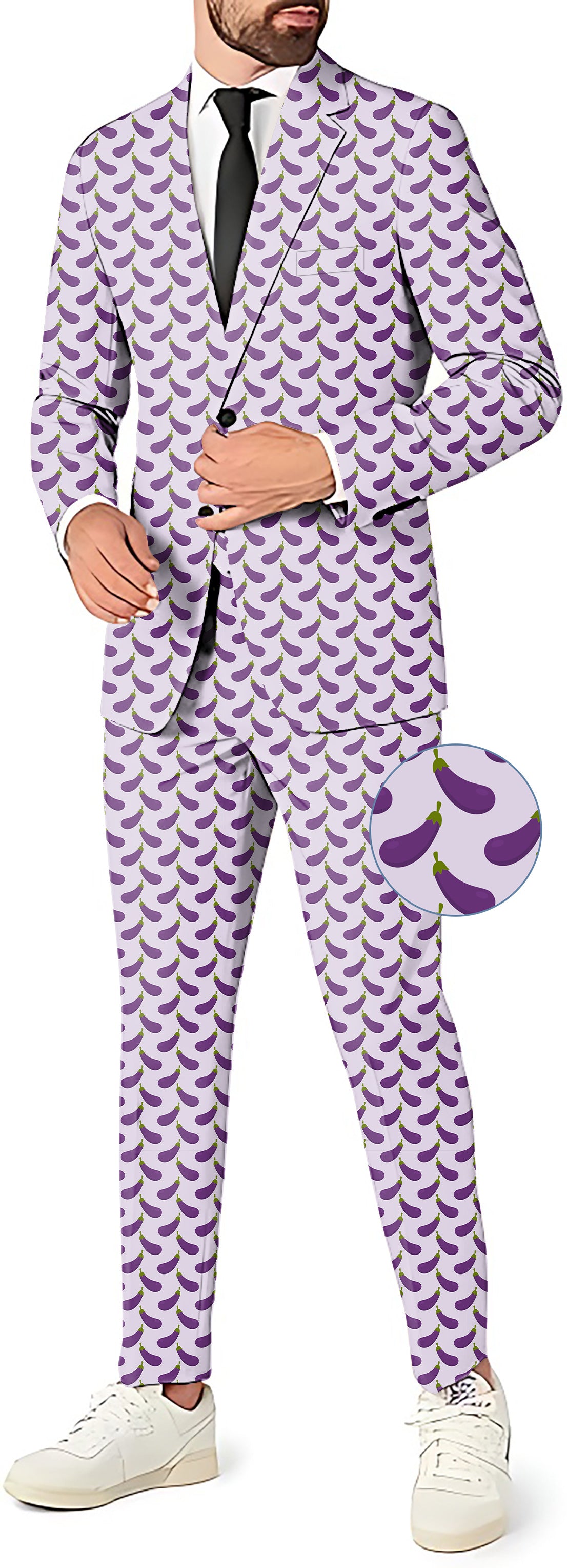 Purple eggplant Men's Party Costumes-Theme Party 2 or 3pcs Suit set-Blazer Pants & Vest