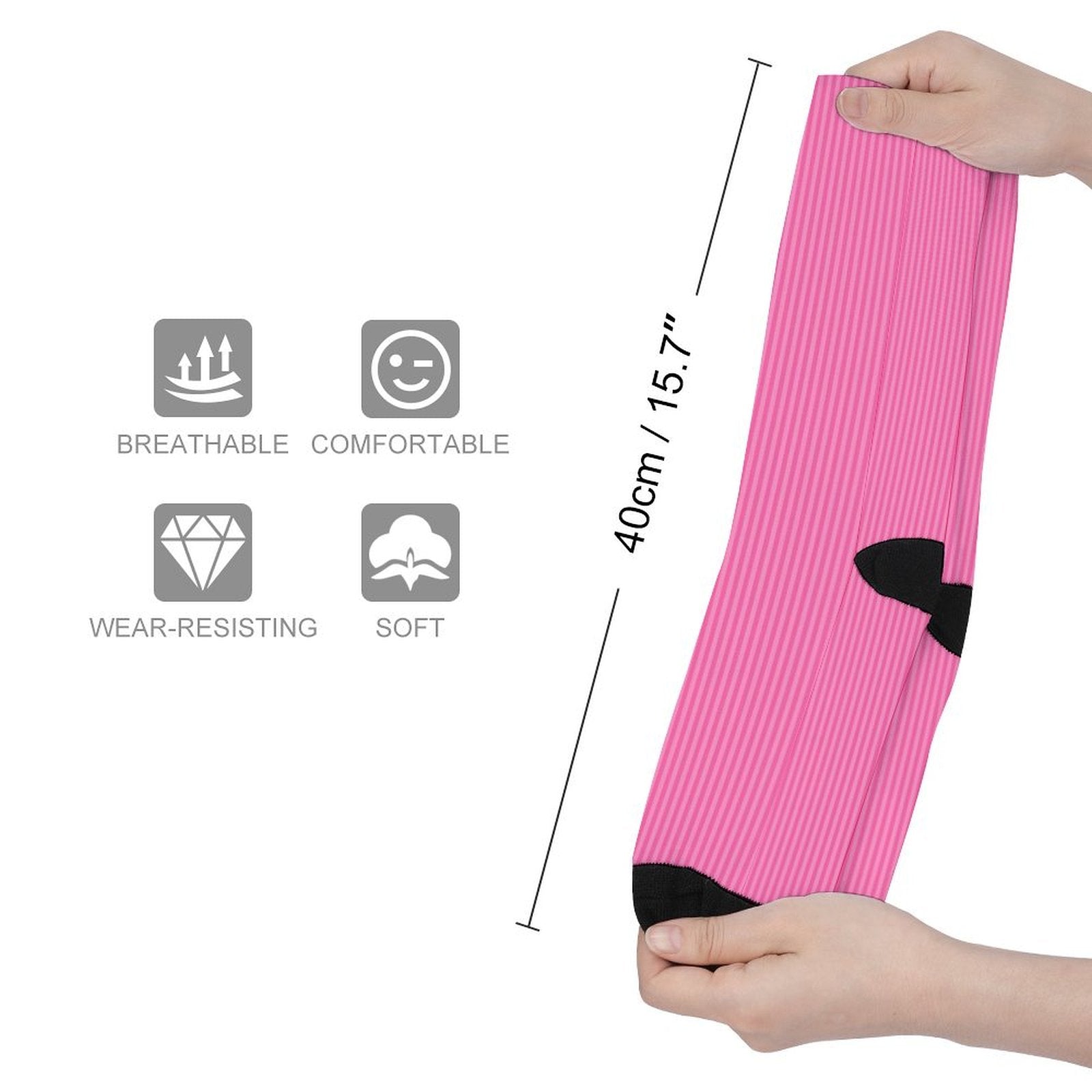 Pink Stripe Prined socks Gifts for Men Women