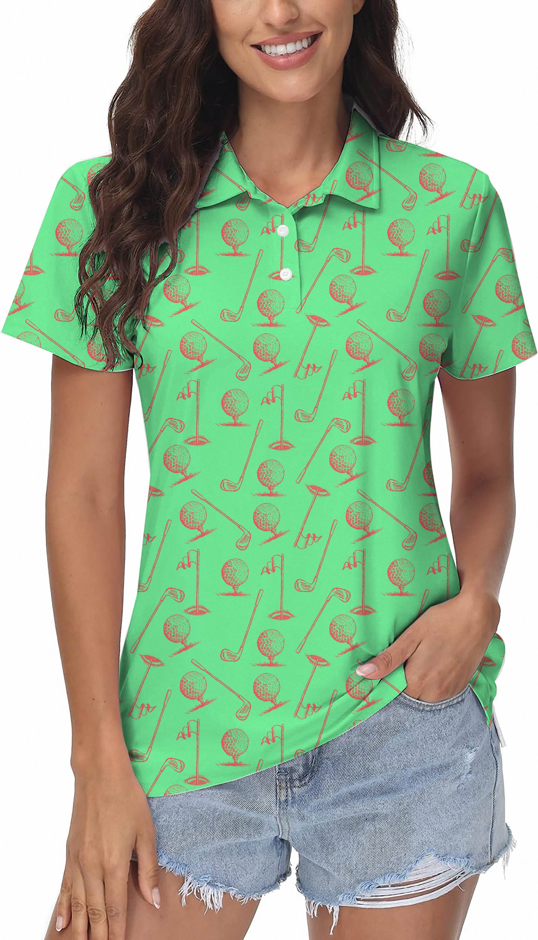 Green Golf Club Women's Golf Polo