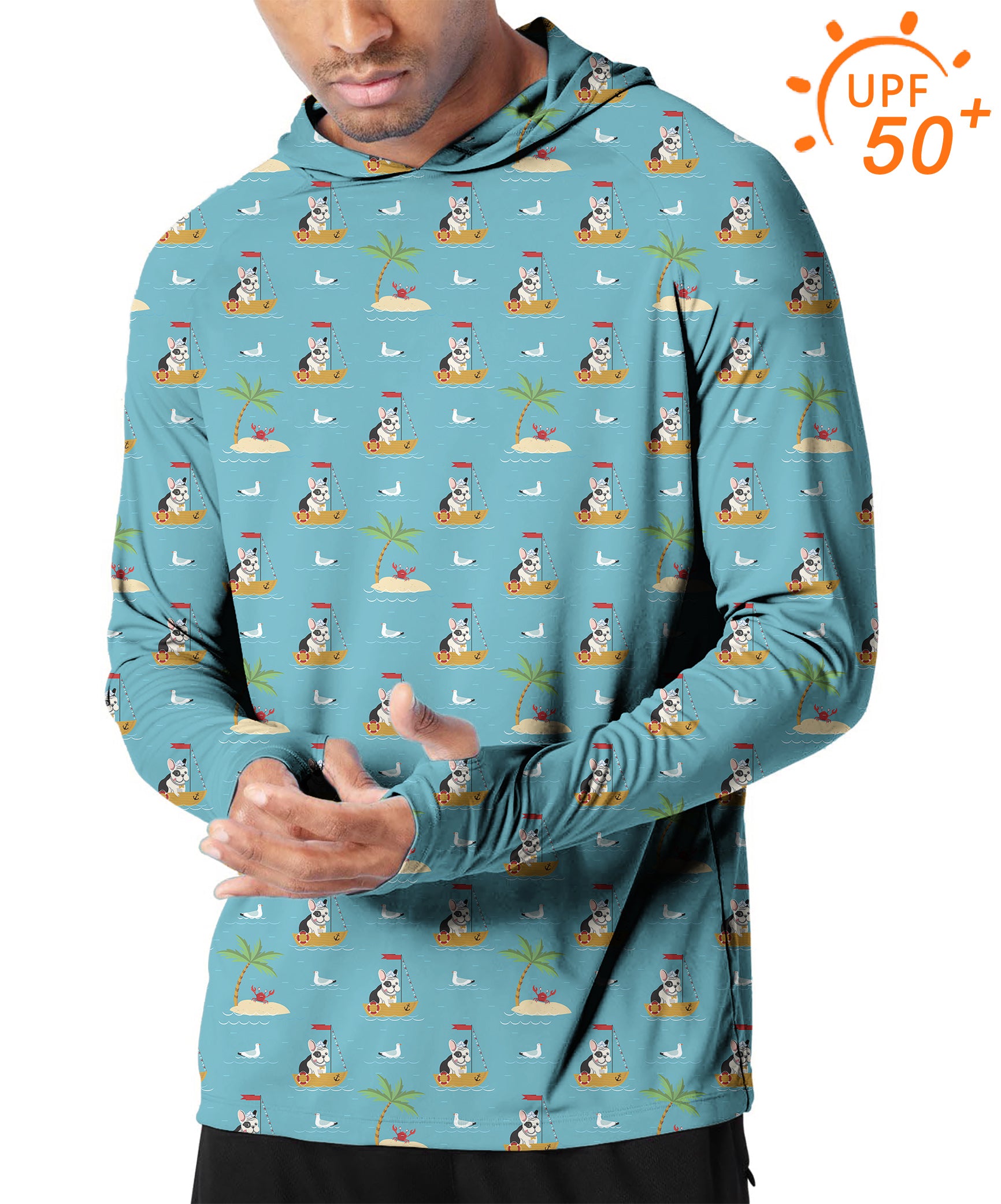 Men's Outdoor Bulldog Sail Golf Sun Protection Slim Fit hoodies