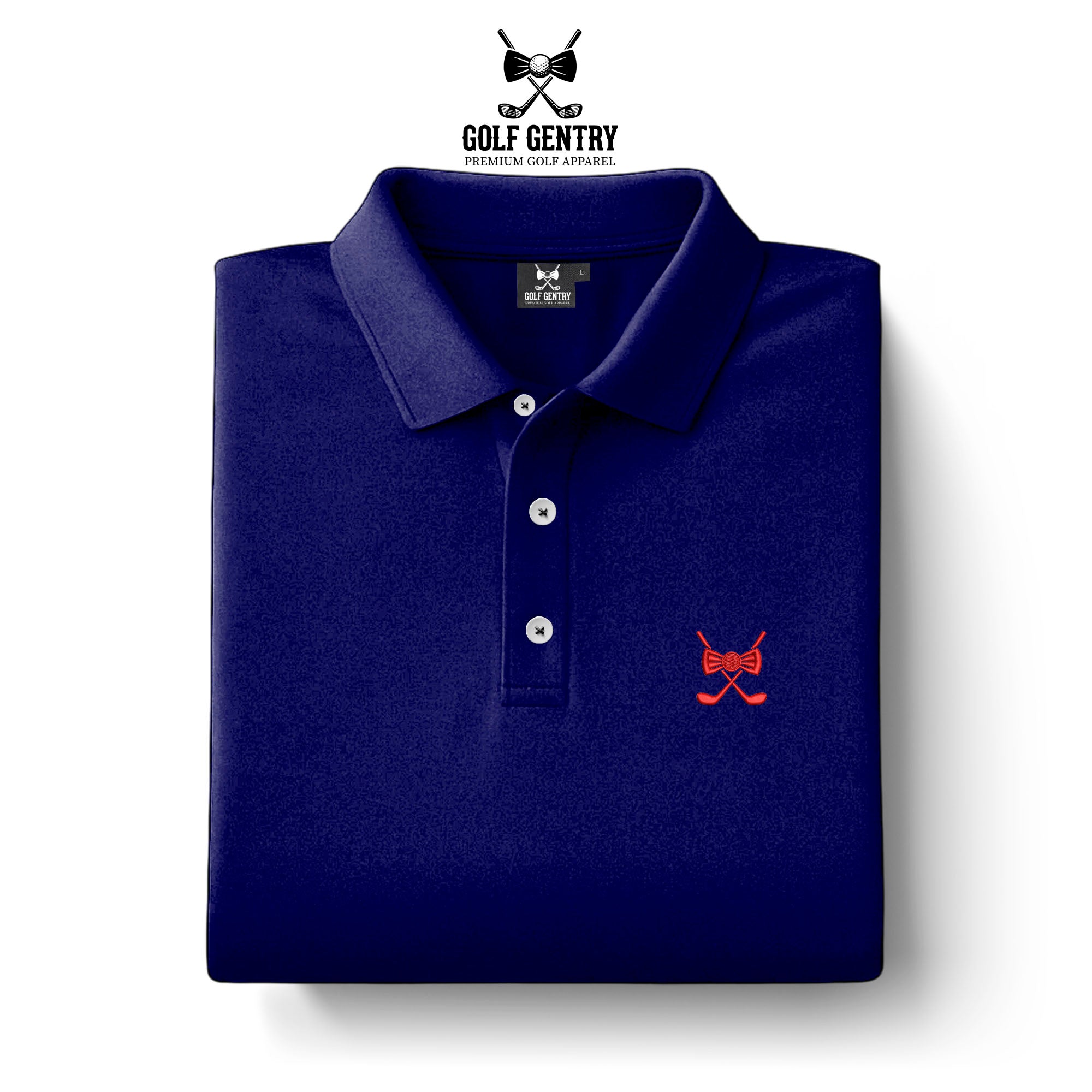 Men's Solid Color Custom Logo Golf Polo