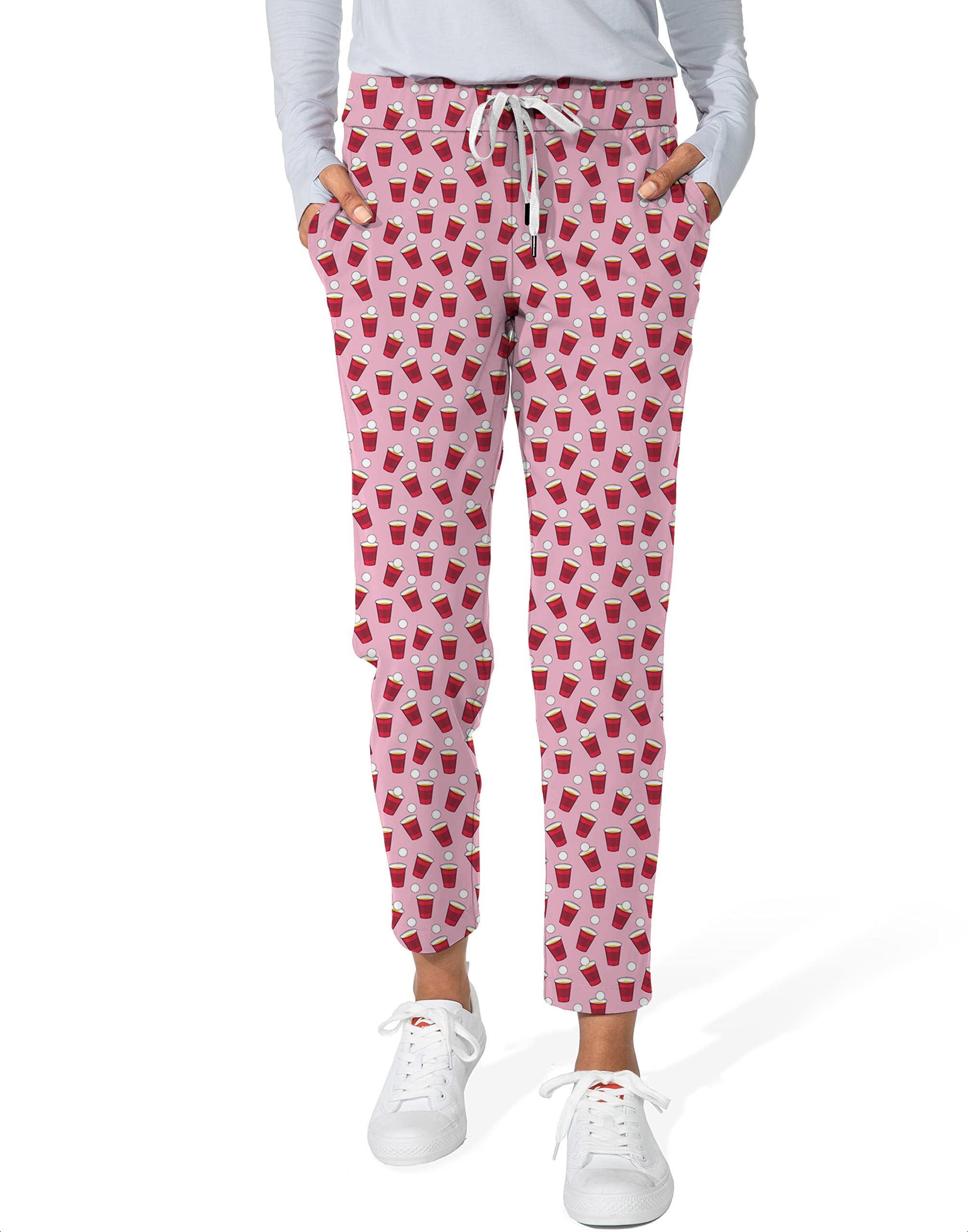 RED SOLO CUP-Women's 7/8 Stretch Ankle Golf Pants