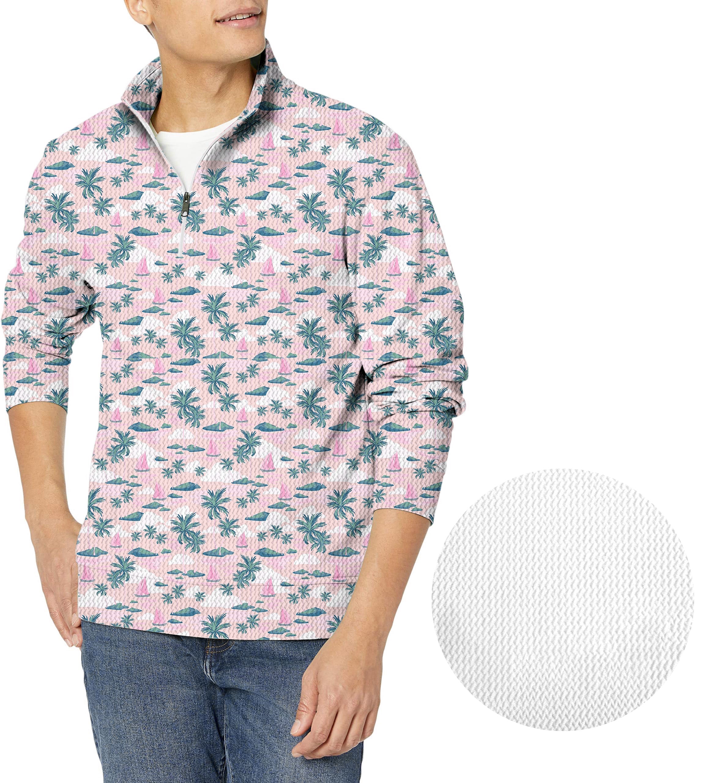 Island Time-Men's Golf Waffle Zipper Pullover
