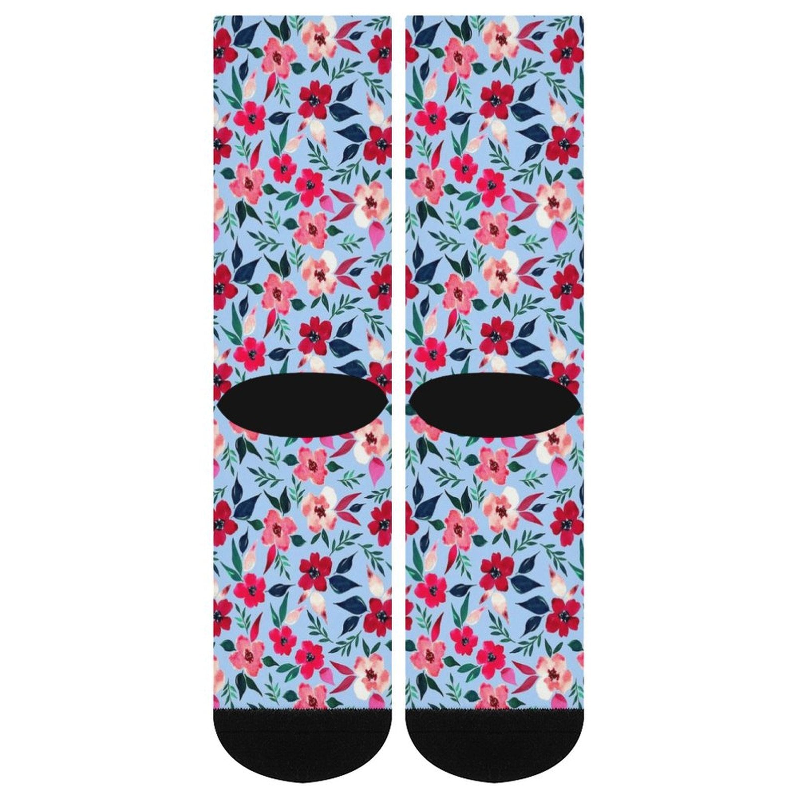 Tropical flowers Prined socks Gifts for Men Women