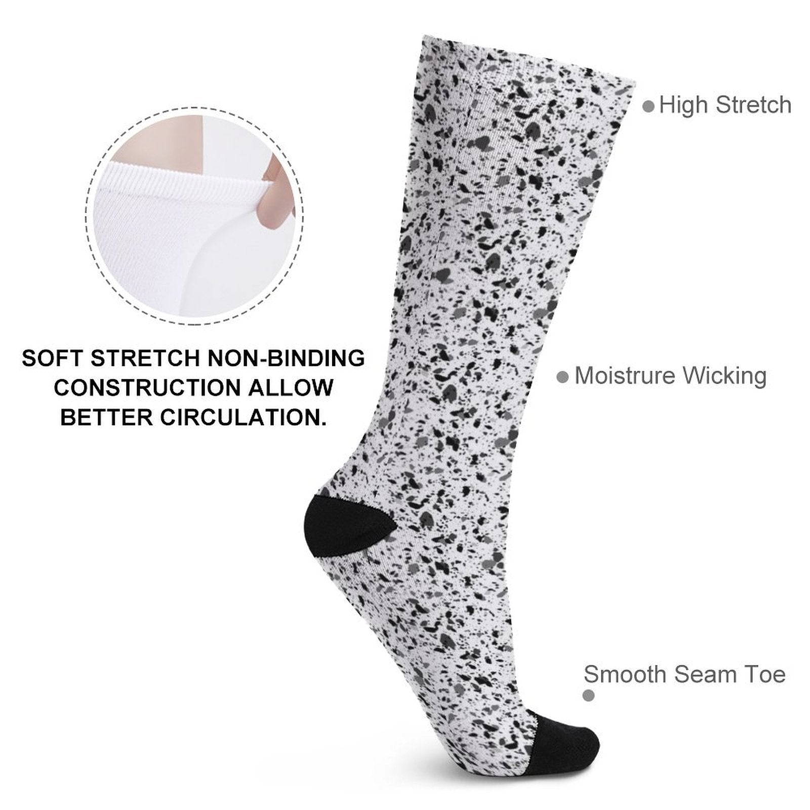 Terrazzo Prined socks Gifts for Men Women