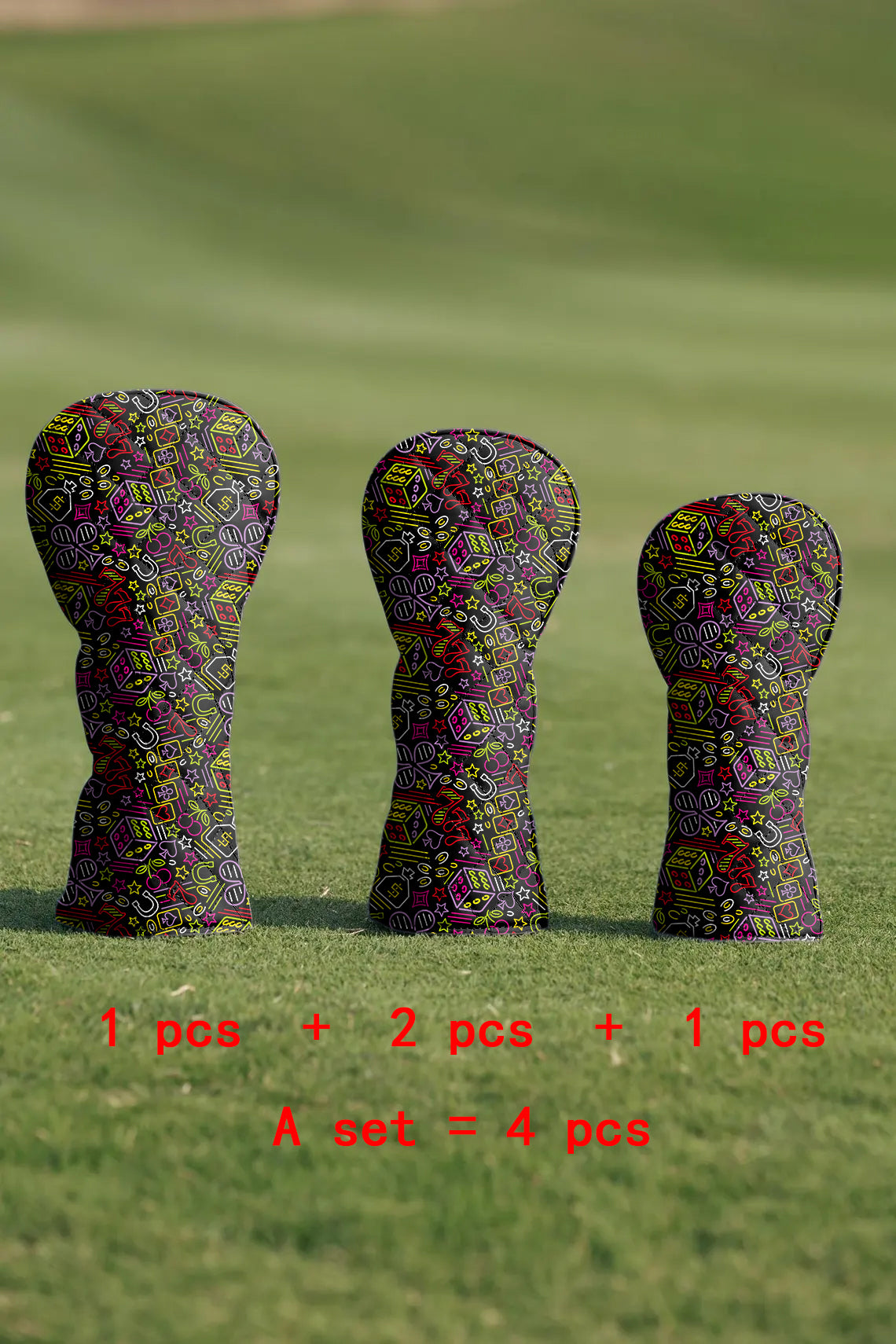 Custom Pattern Cotton Quilting Golf Cover Set Digital Printing Sewing The Perfect Gift For Your Favorite Team