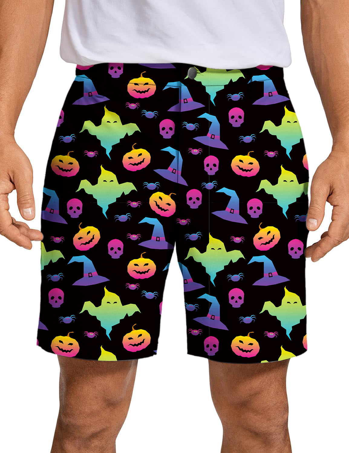 Men's Neon Halloween Spirit Golf Shorts