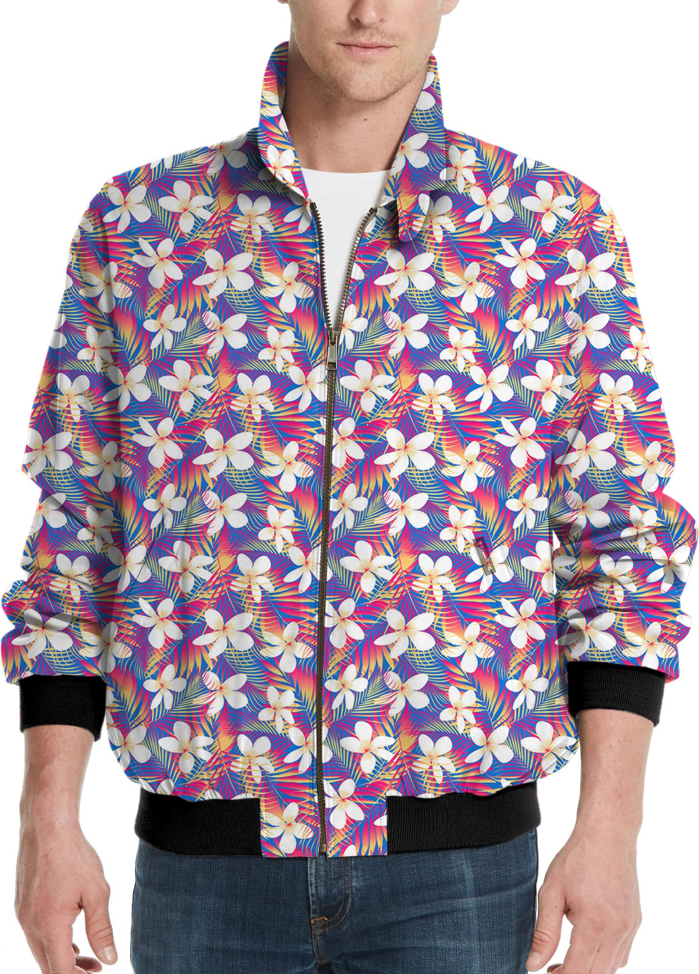 Rainbow Tropics-Men's Golf Windbreaker Light Jacket
