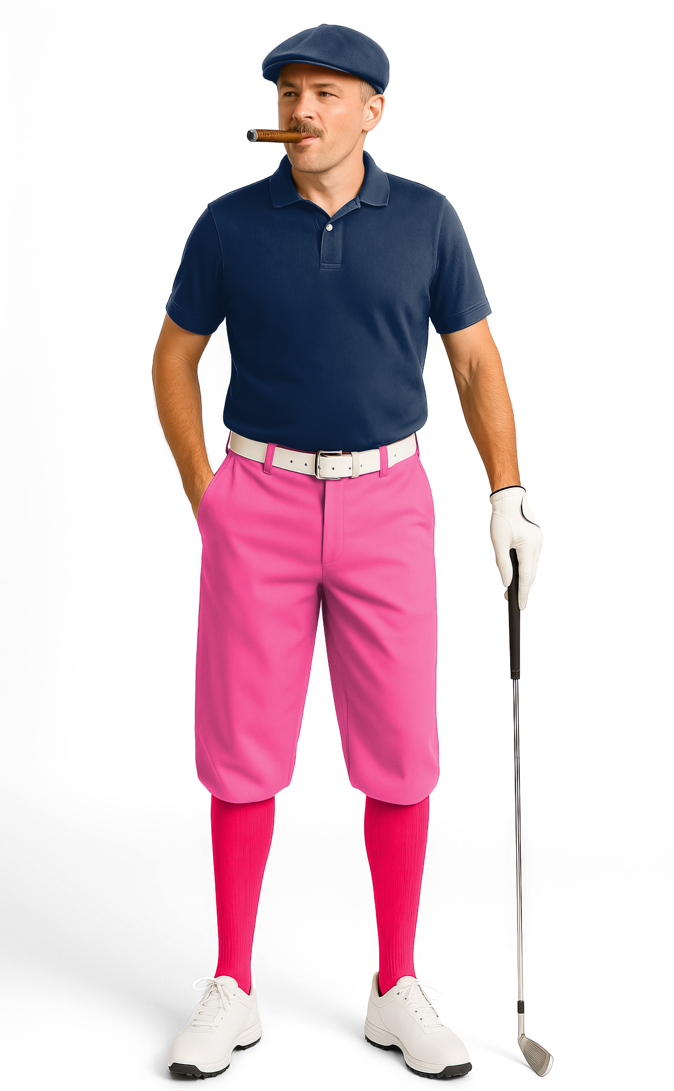 pure fuchsia-Men's Golf Knickers Pants