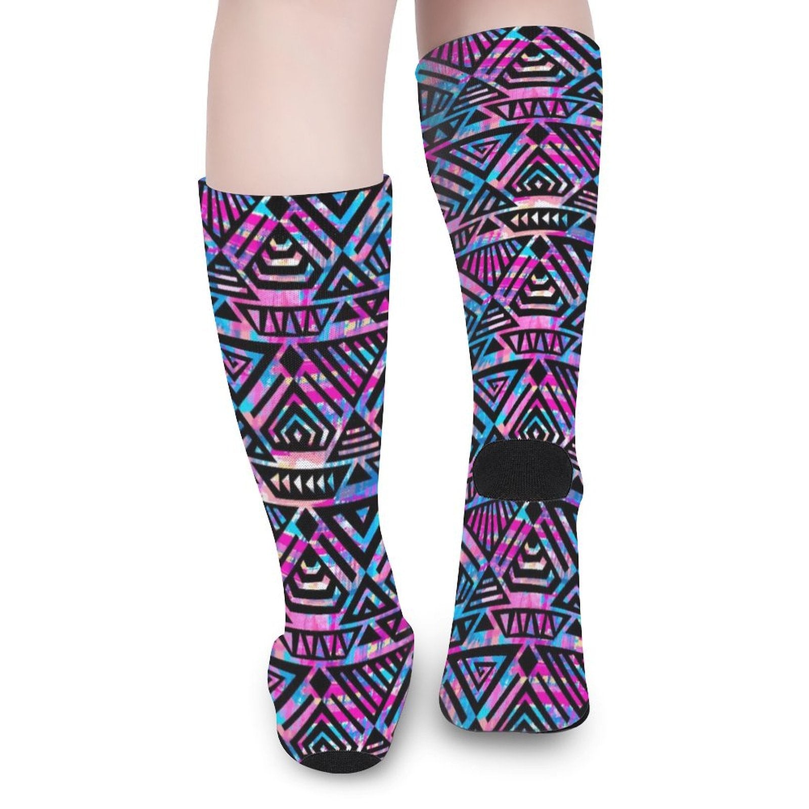 Purple grid Prined socks Gifts for Men Women