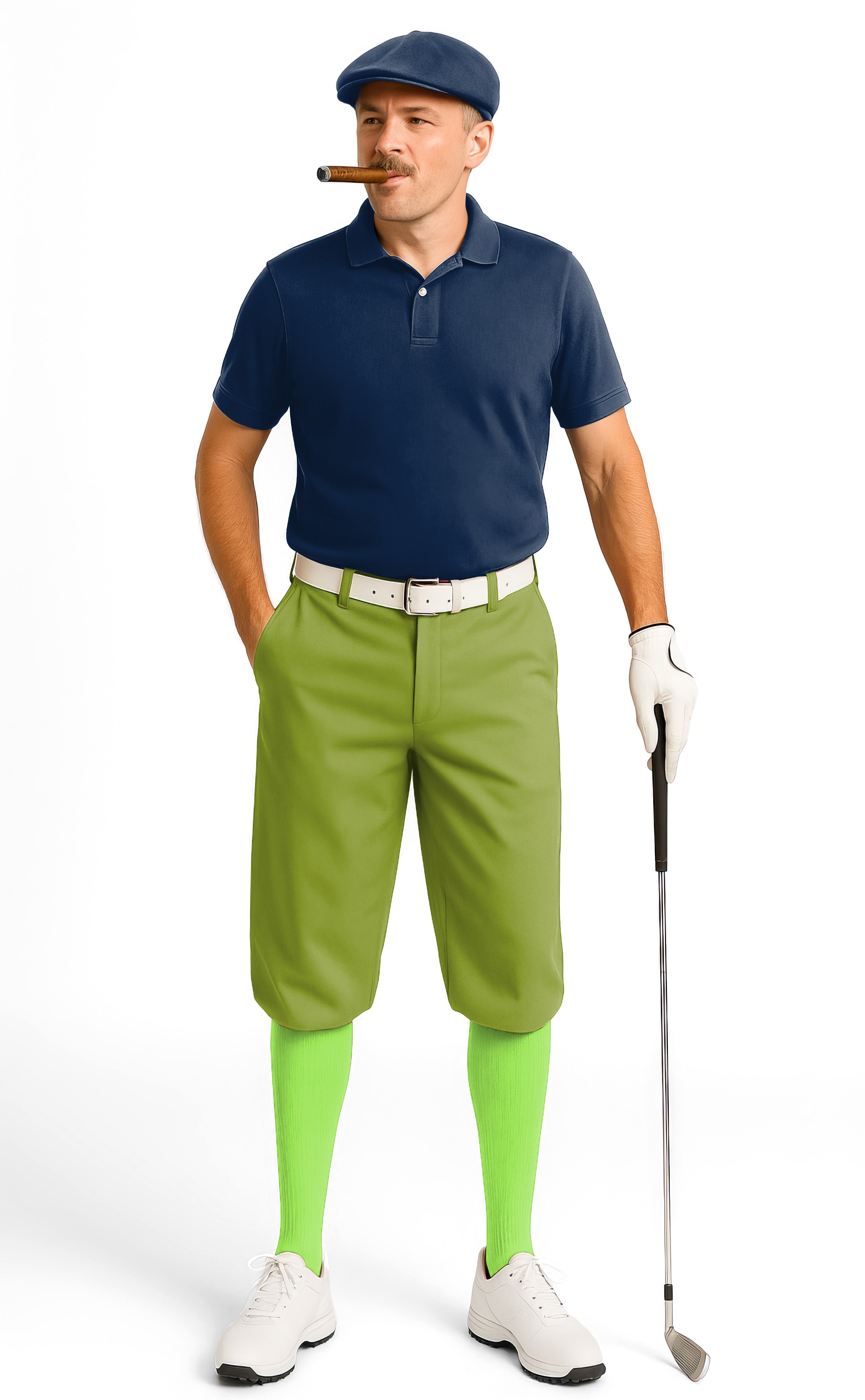 pure olive-Men's Golf Knickers Pants