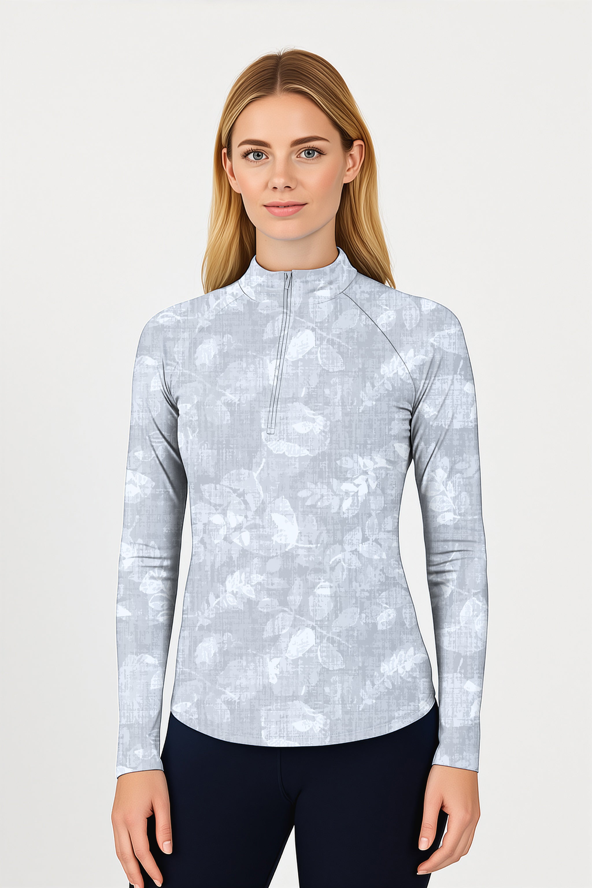 Stormy Greens Women's Golf Active 3/4 Zipper Top Long Sleeves