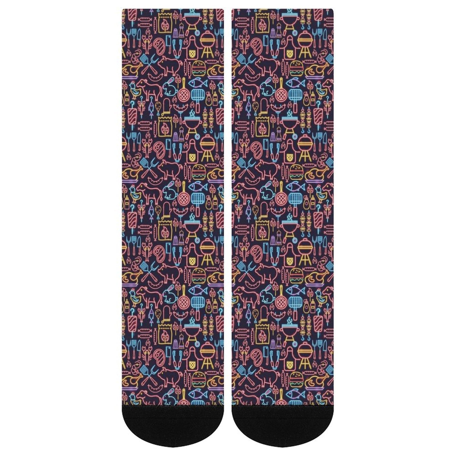 Neon bbq Prined Sock Gifts for Men Women