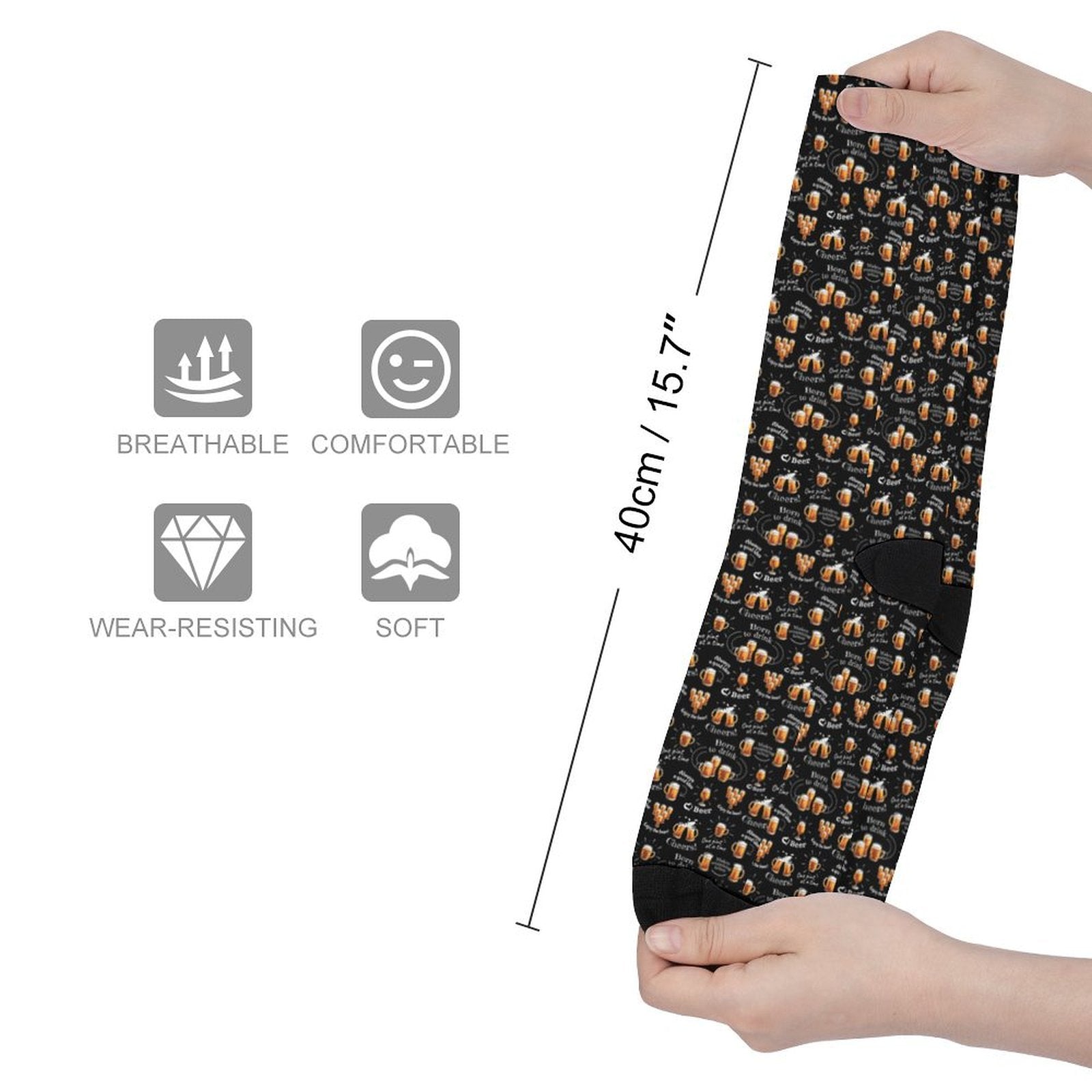 cheer beer Prined socks Gifts for Men Women