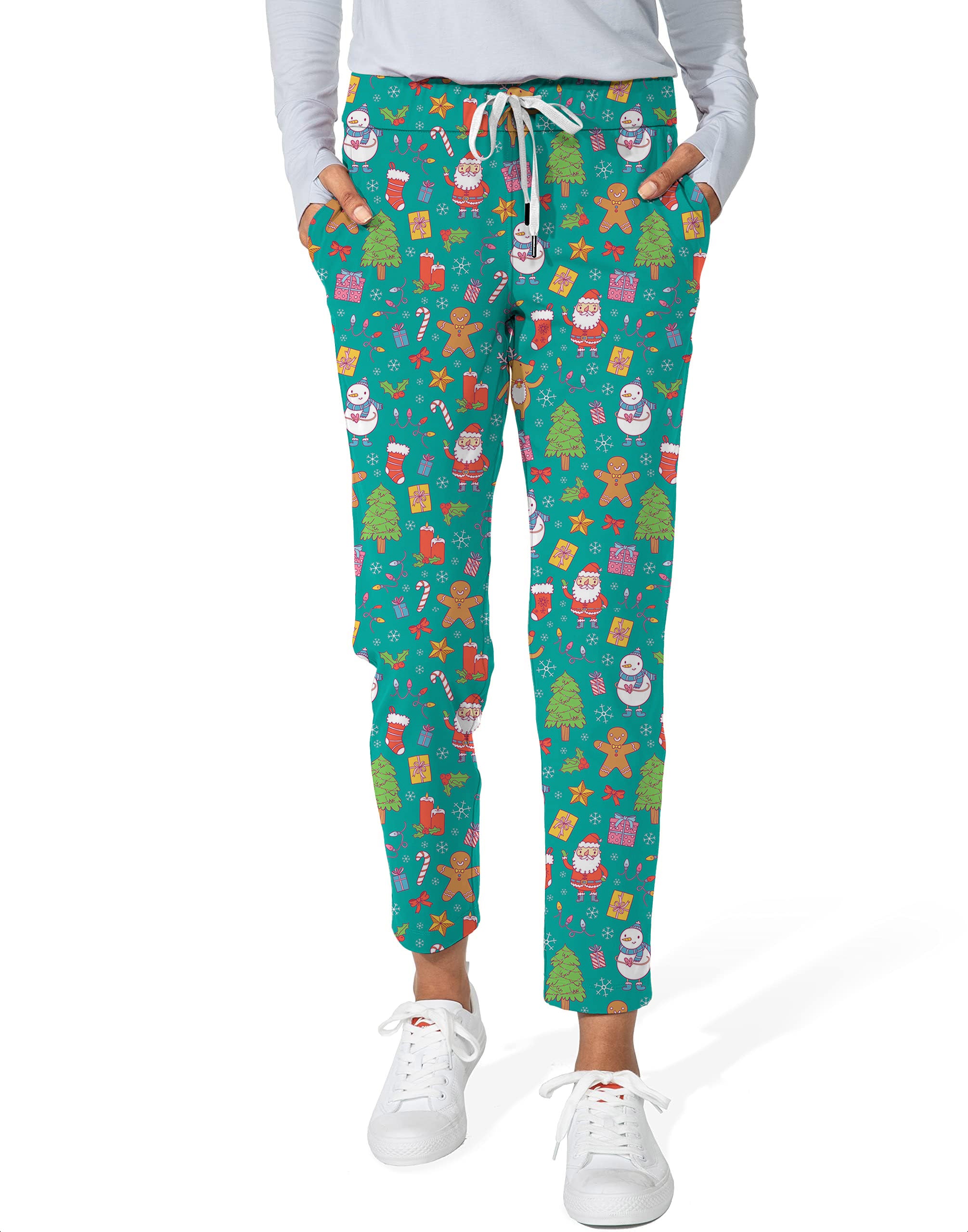 Merry Christmas-Women's 7/8 Stretch Ankle Golf Pants