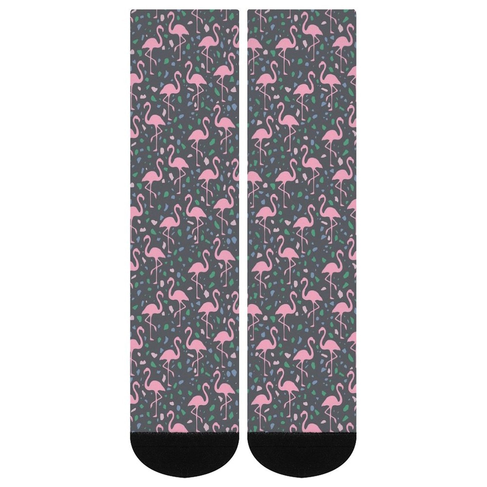 Terrazzo Flamingo Prined socks Gifts for Men Women