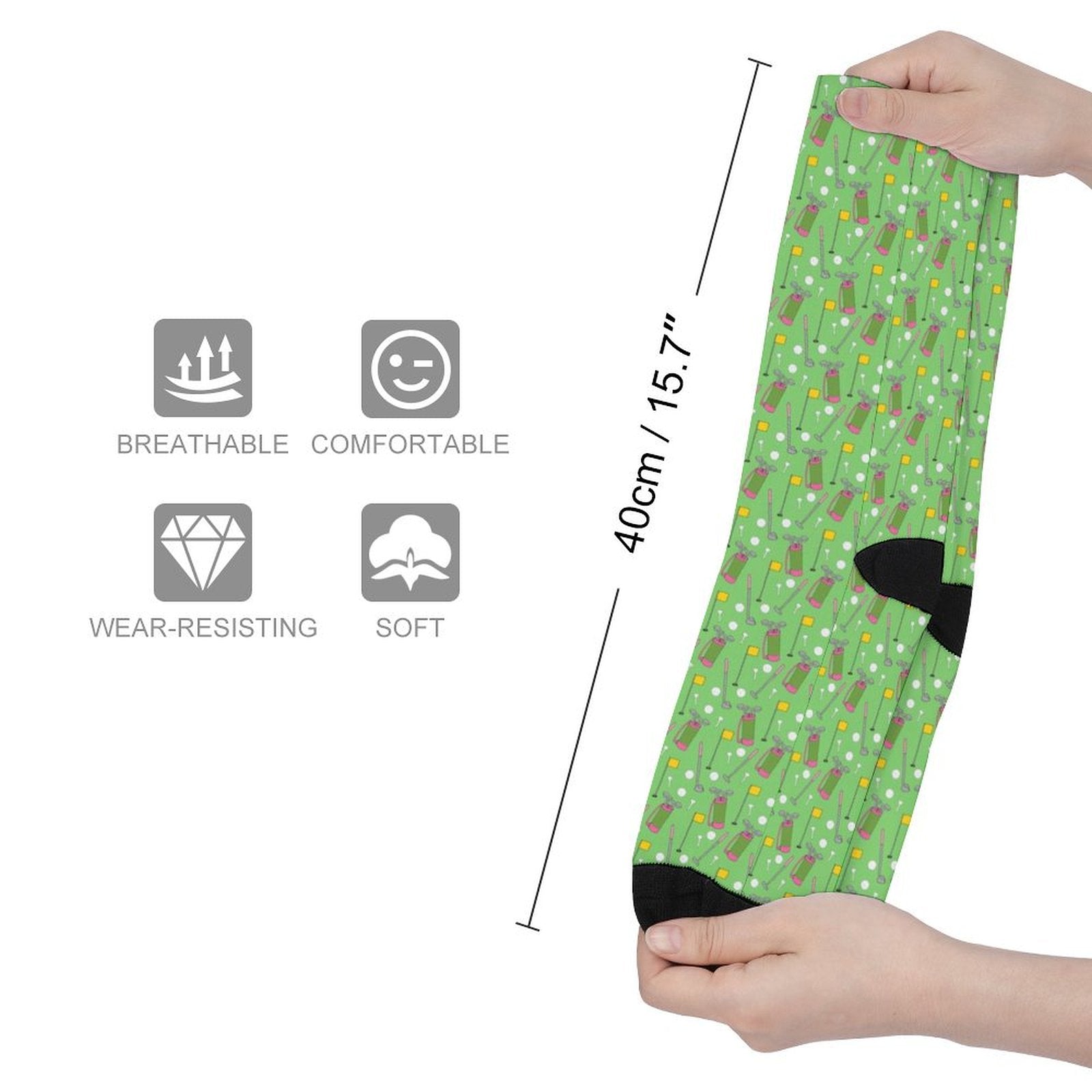 golf bag Prined socks Gifts for Men Women