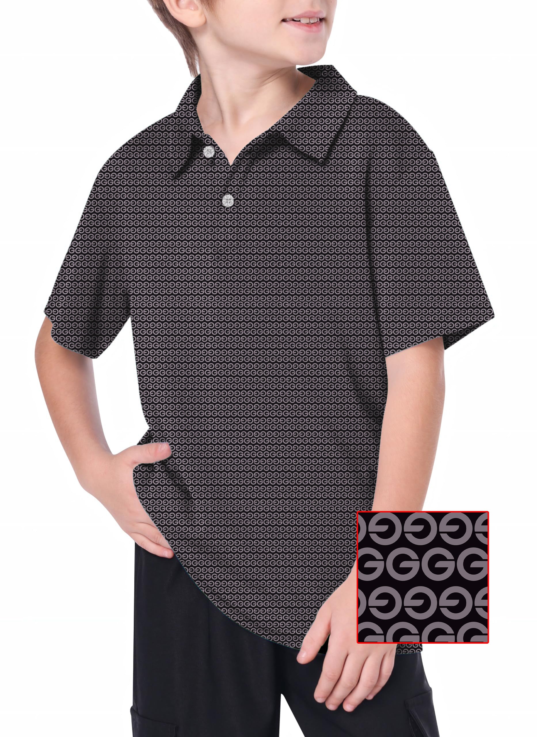 Youth Brown G Golf Polo
