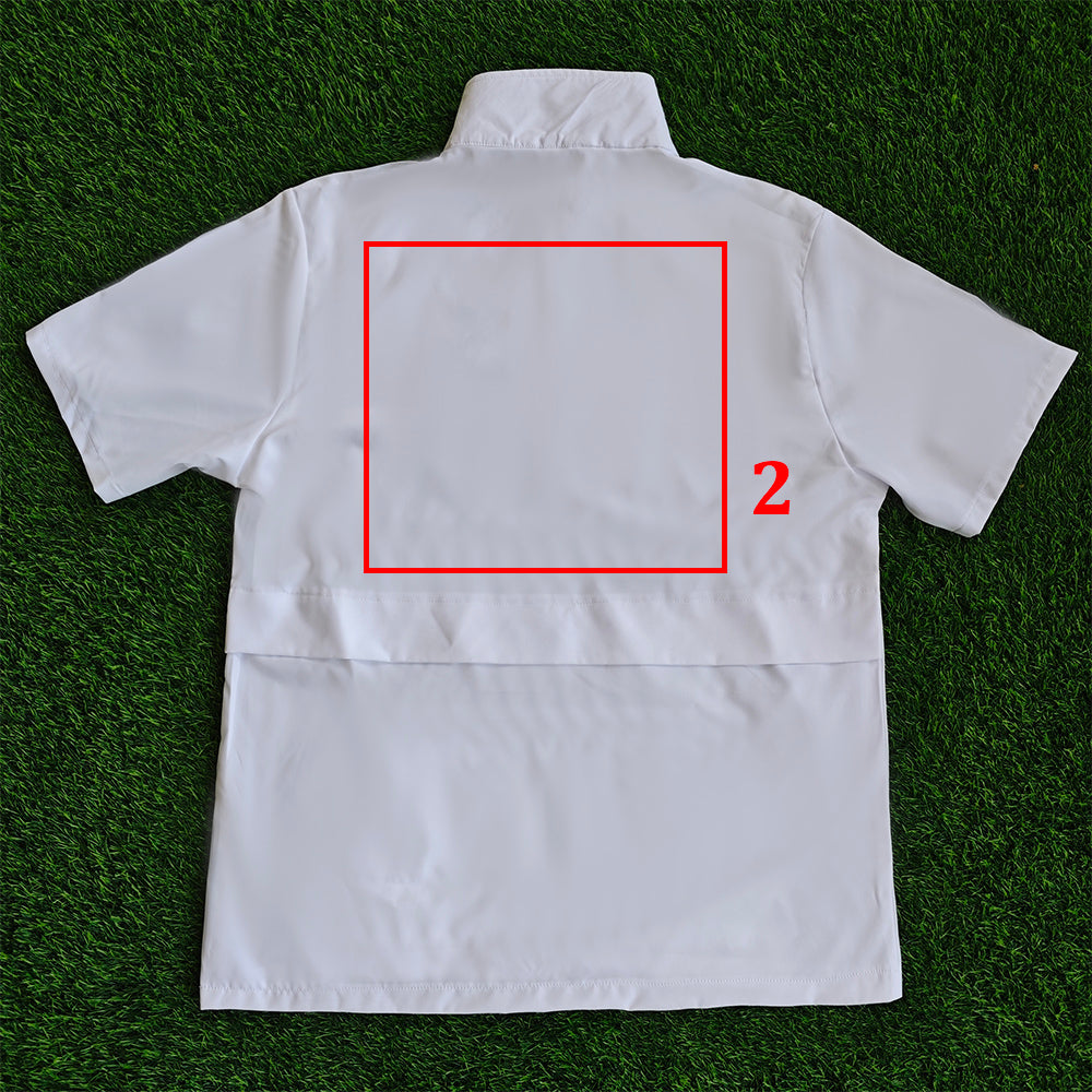 Half Zipper Turtleneck Golf Short Shirt Argyle US Star flag Quilting Golf Cover Set Embroidery