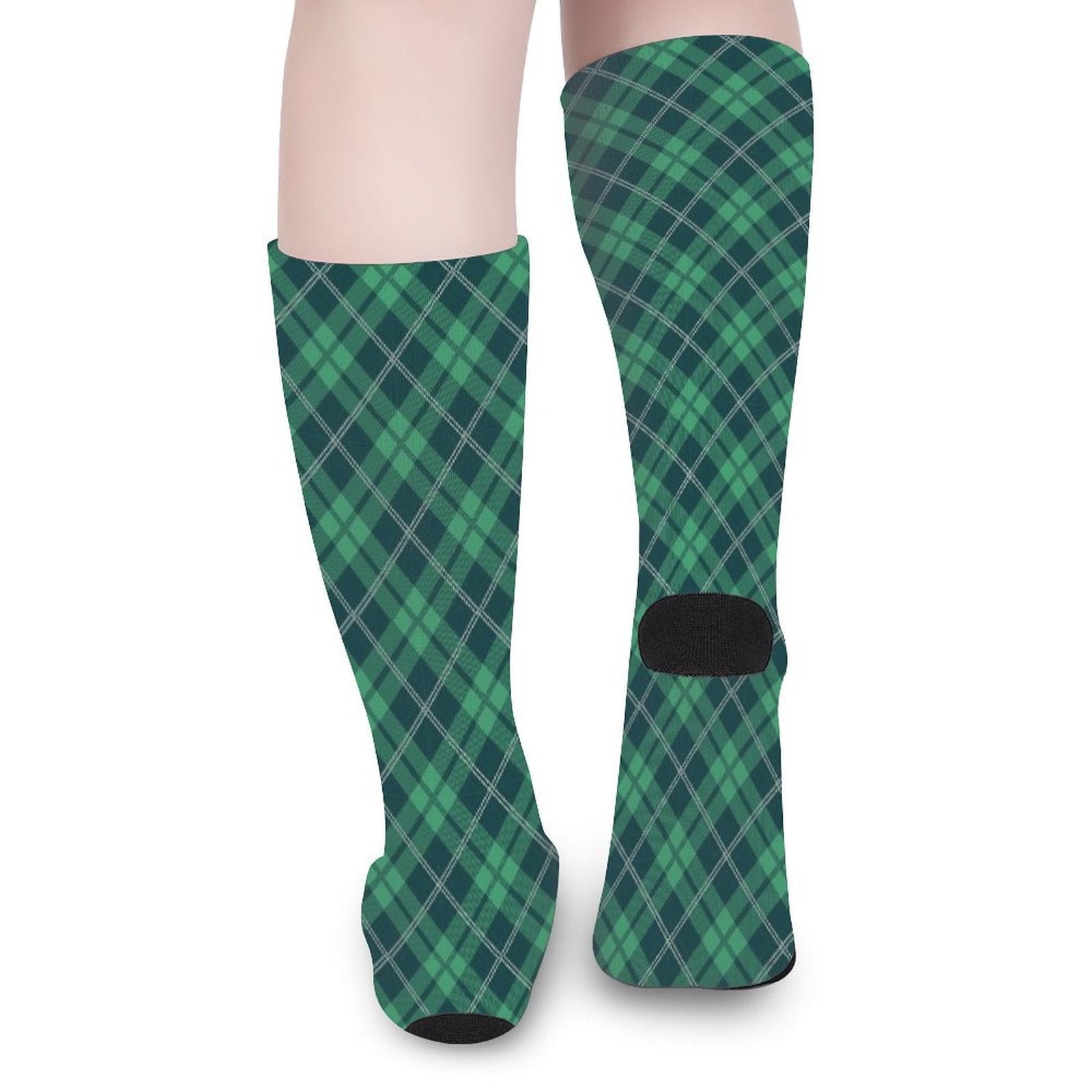 Green grid Prined socks Gifts for Men Women