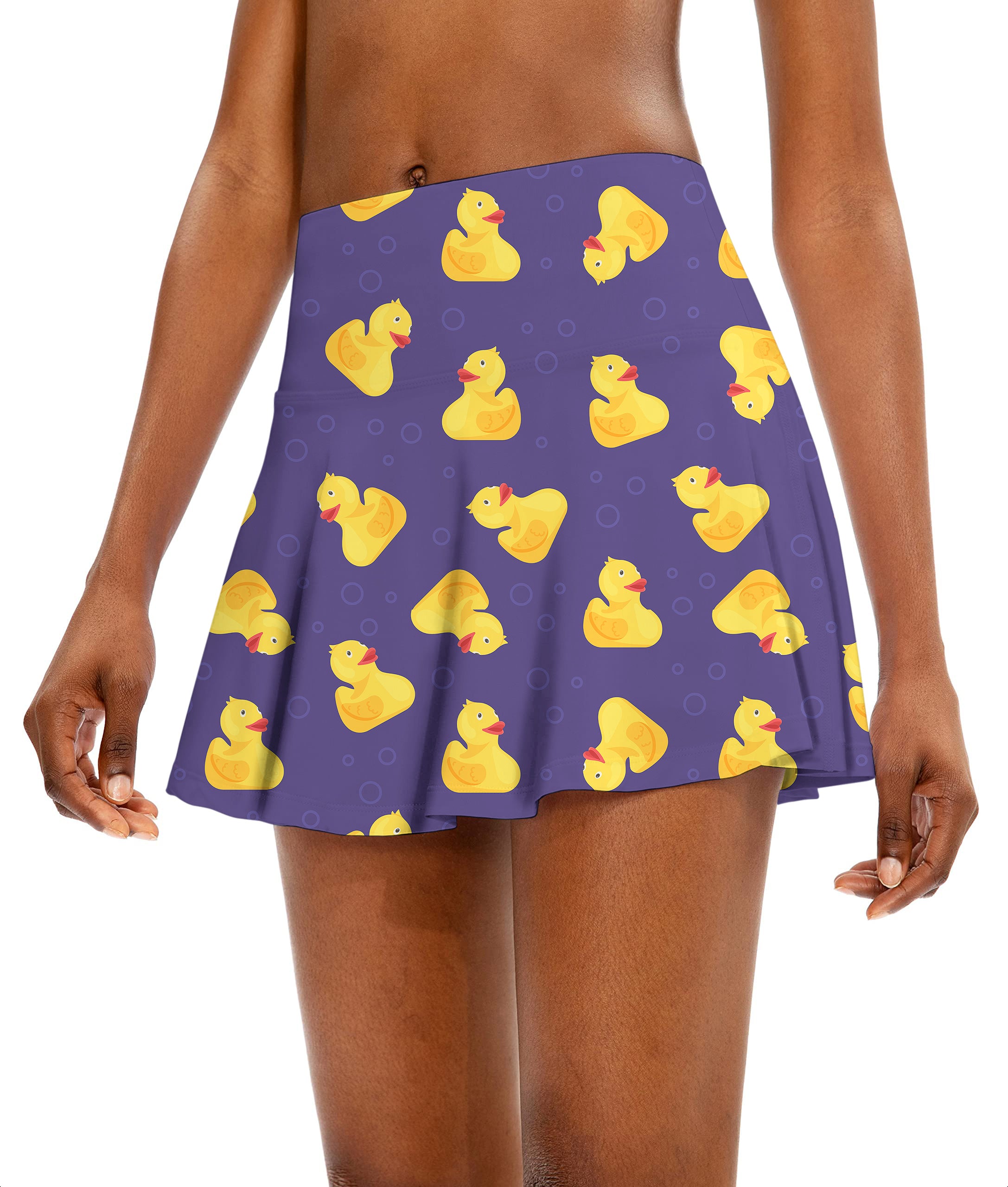 Yellow duck Women's Athletic Golf Skorts Flared Skirts