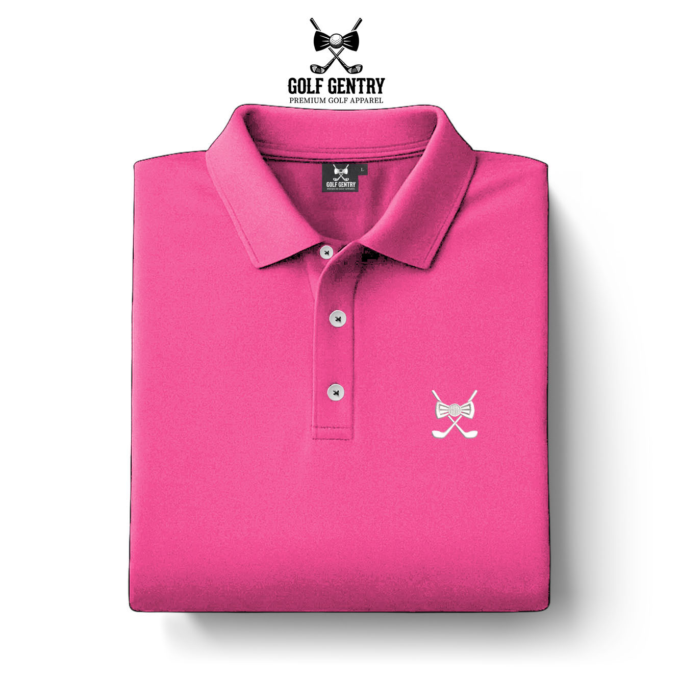Men's Solid Color Custom Logo Golf Polo