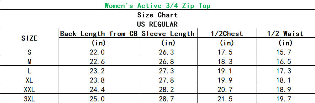 Anchor Women's Golf active 3/4 zip top with mock collar and UPF50+ protection