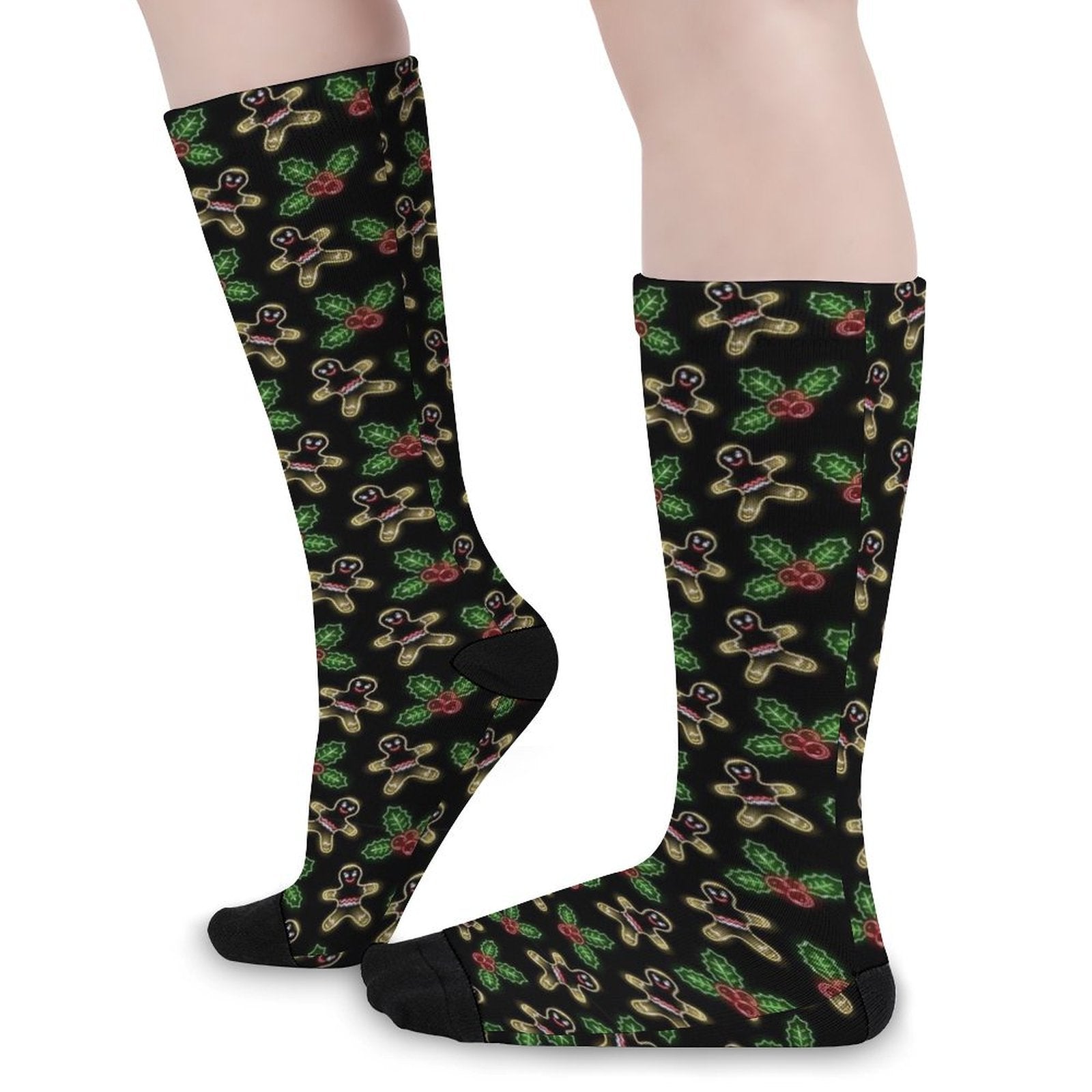 Neon Gingerbread Man Prined socks Gifts for Men Women