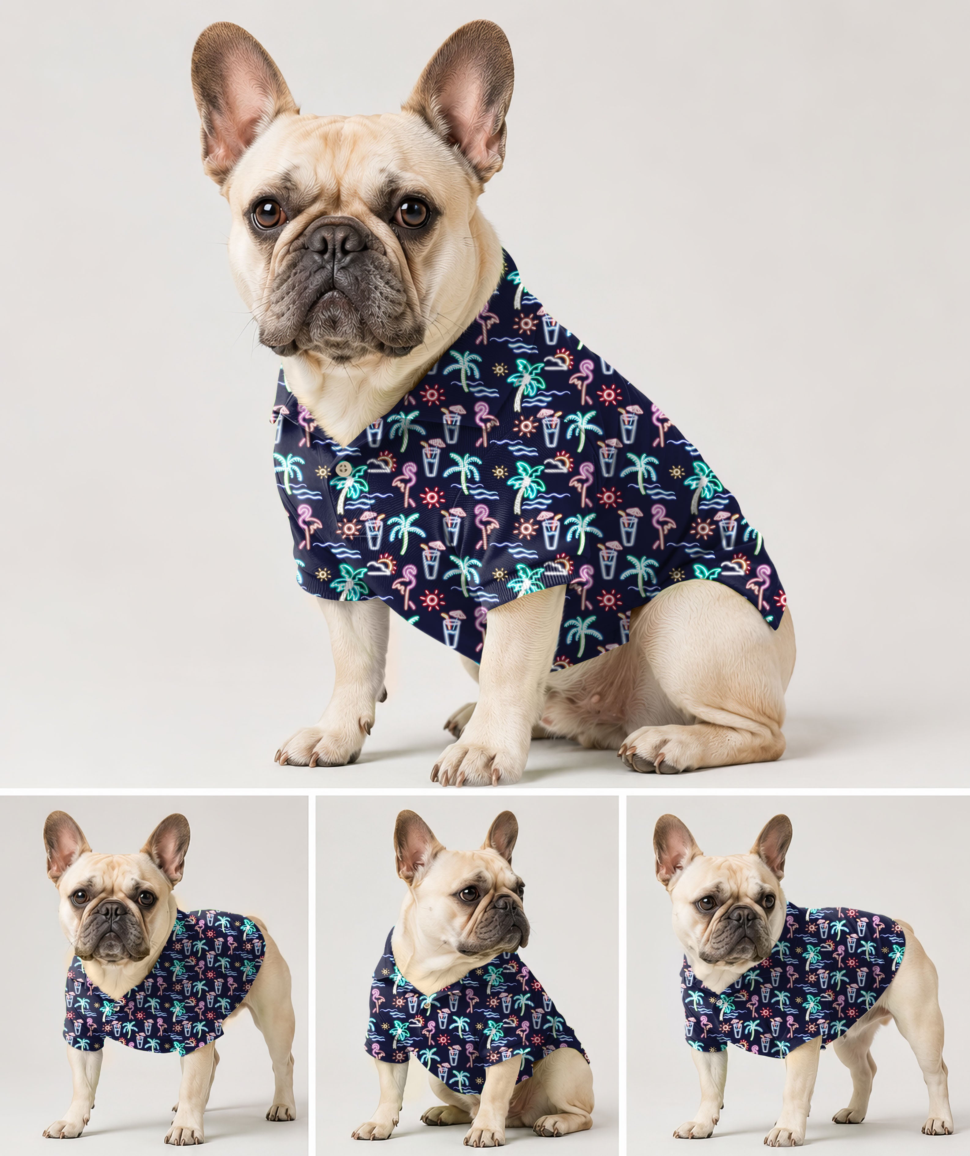 Dog's Neon Summer golf polo