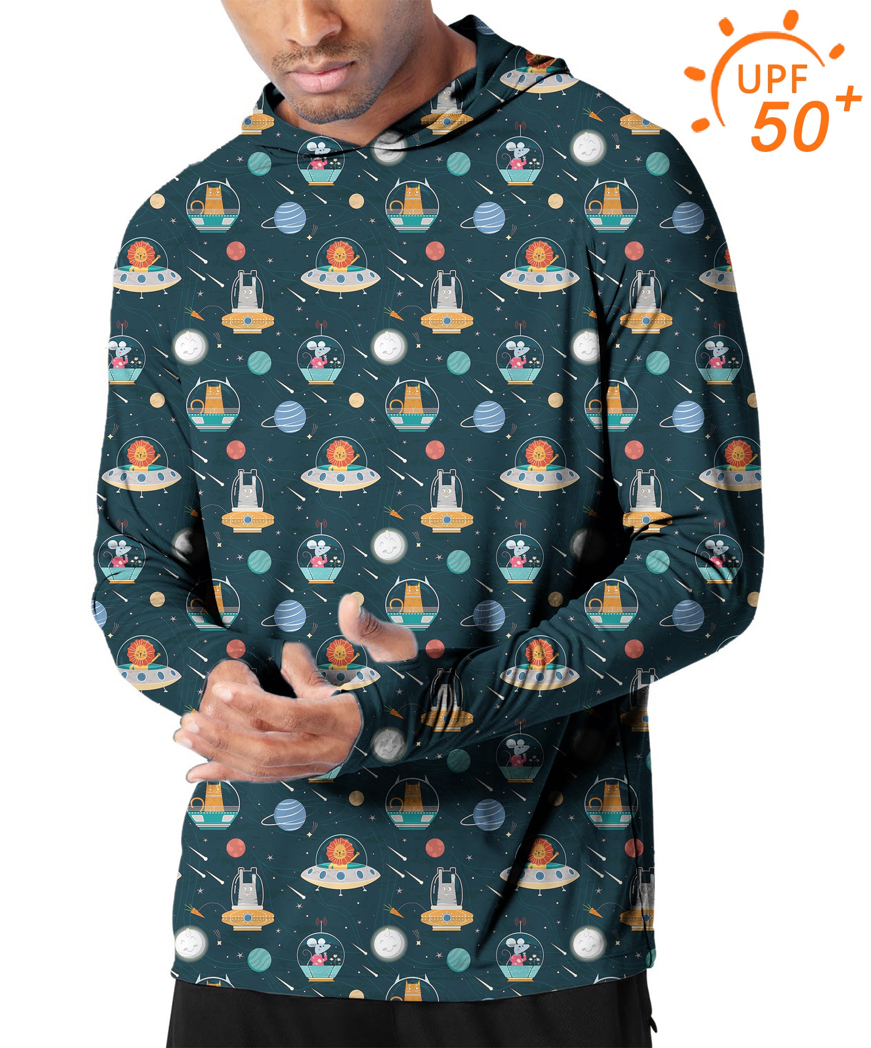 Men's Outdoor Space Friends Golf Sun Protection Slim Fit hoodies