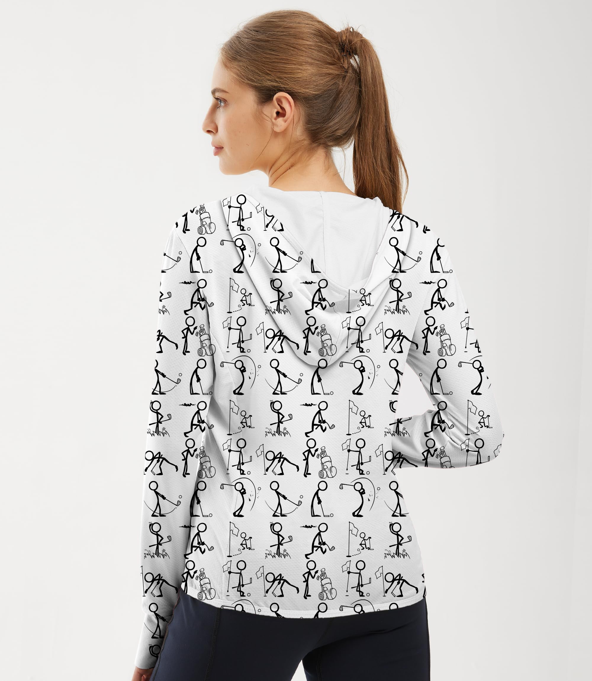 Women's Outdoor play golf Golf Sun Protection Slim Fit zip hoodies