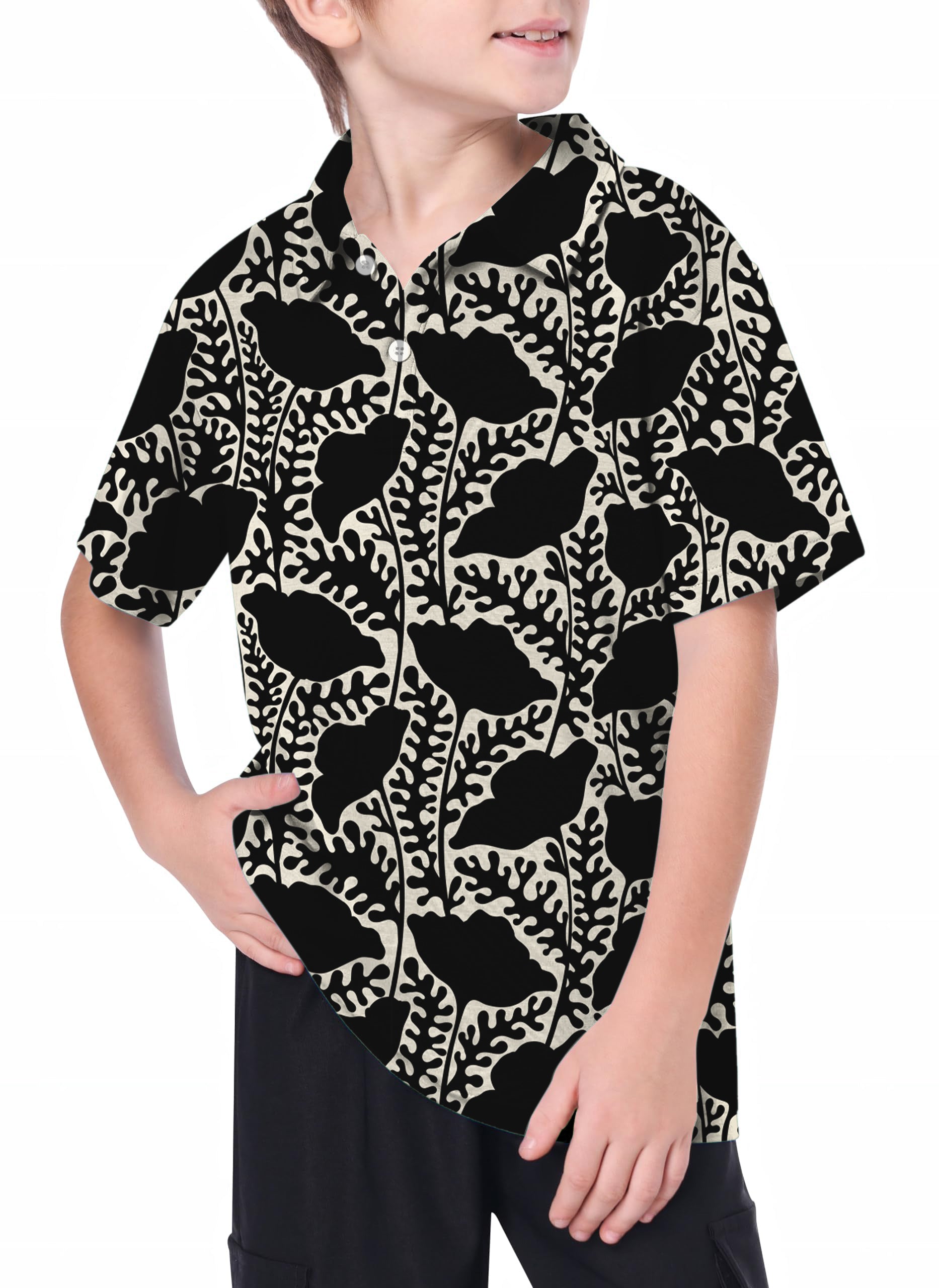 Youth Monochrome Bloom Golf Polo