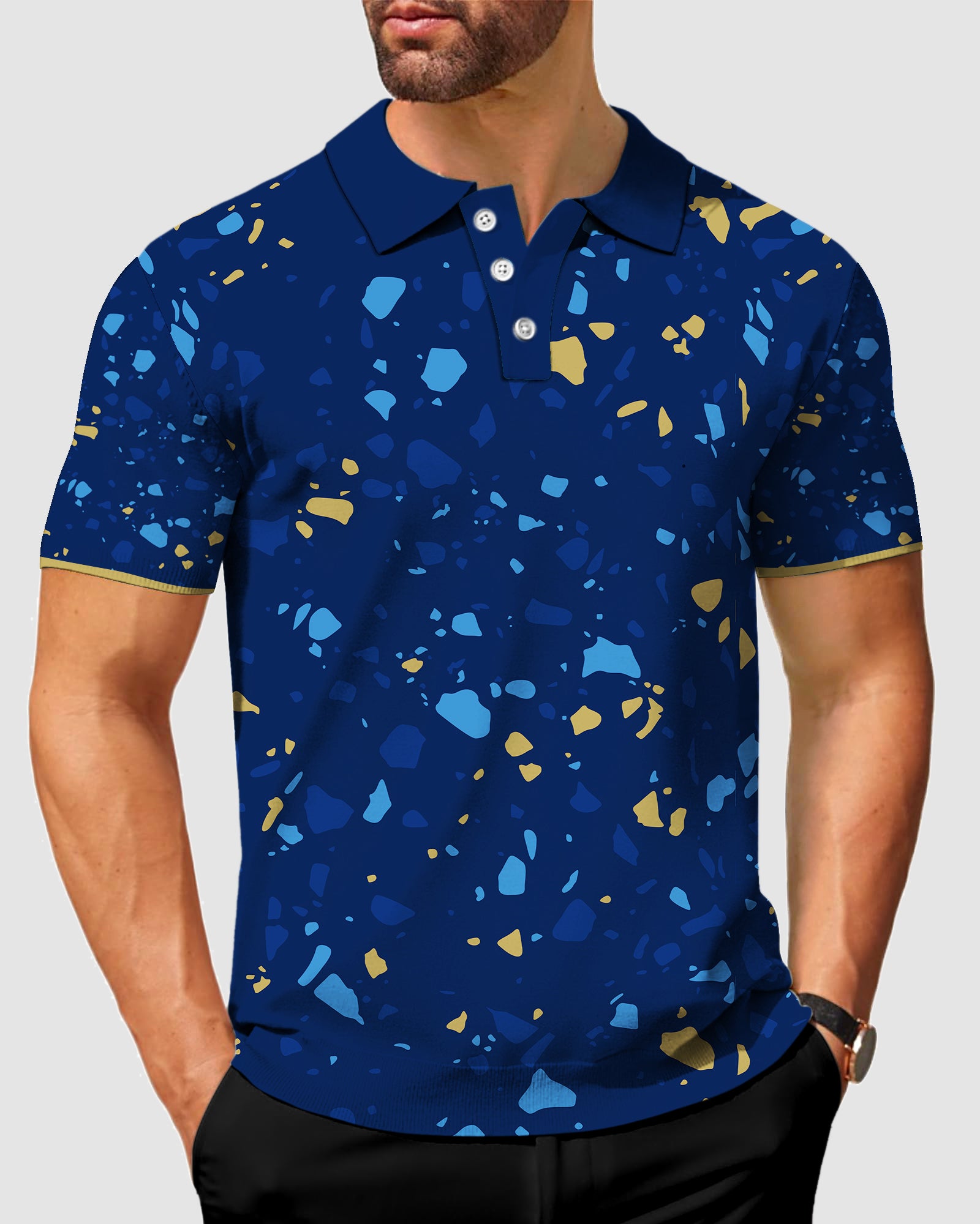 Men's Glory Blue-Stripe Series Polo