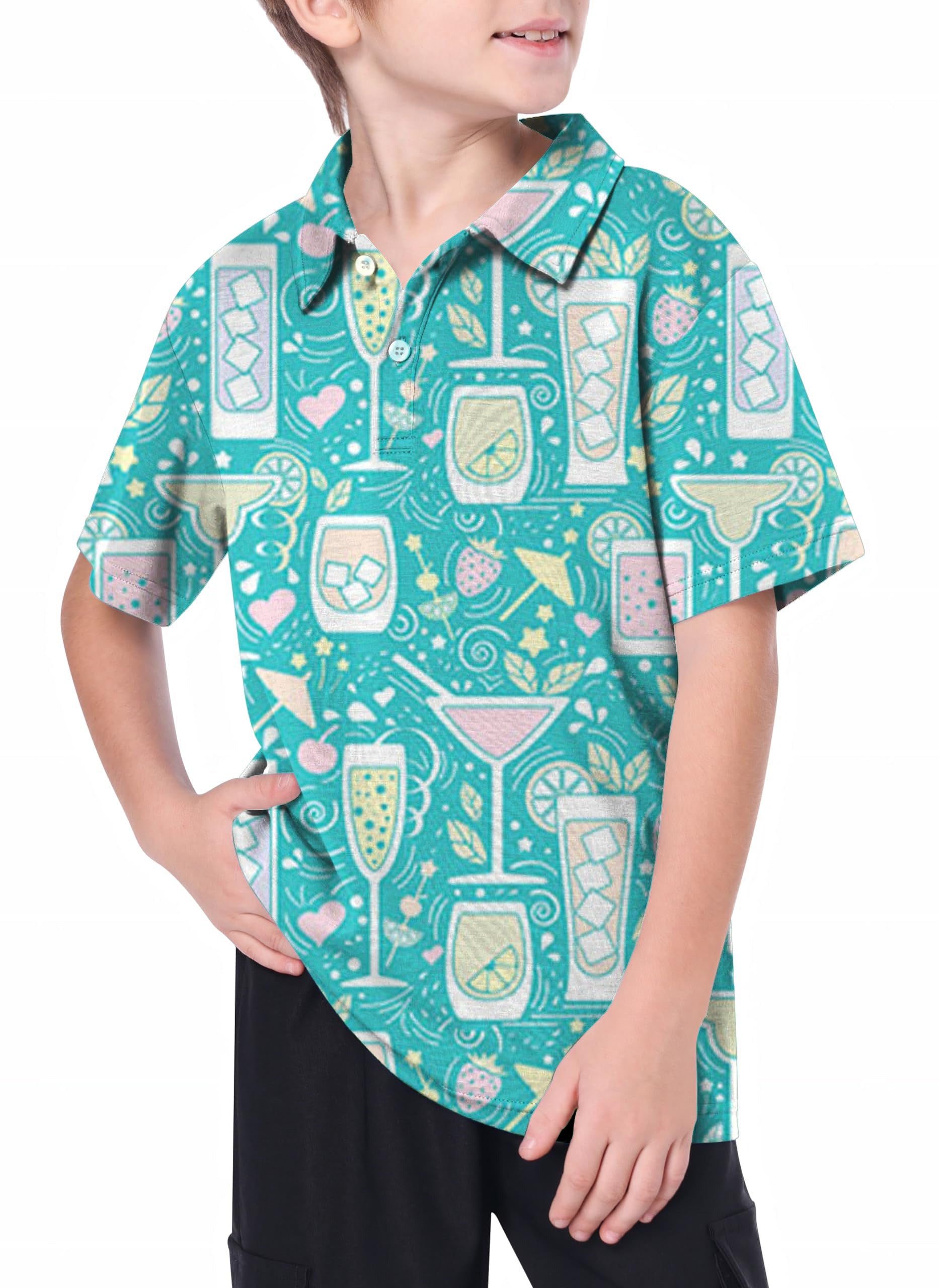 Youth Cocktails-Hello-Summer Golf Polo