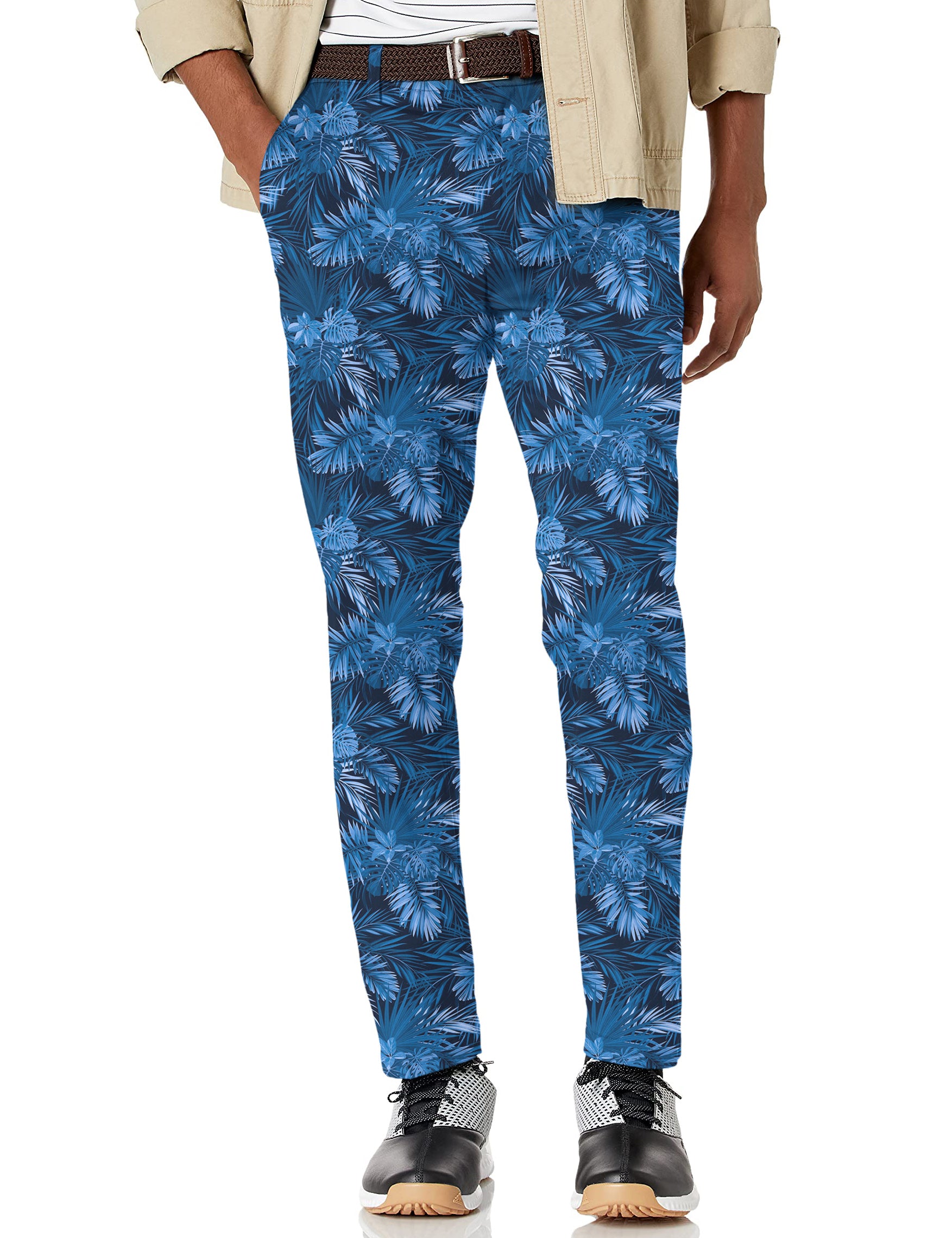 Men's Blue Leaf Stretch Golf pants trousers