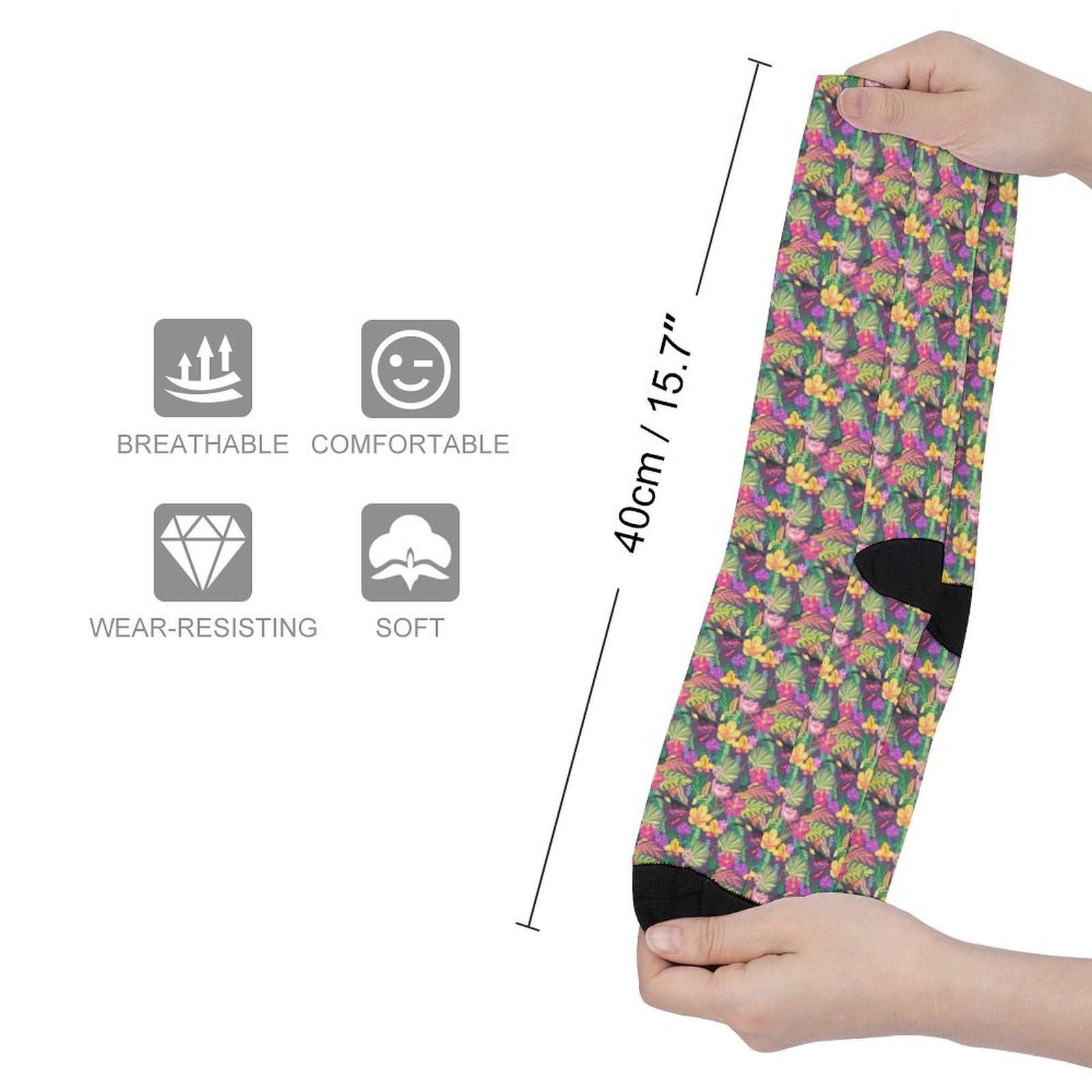 Hand drawn flamingo Prined socks Gifts for Men Women