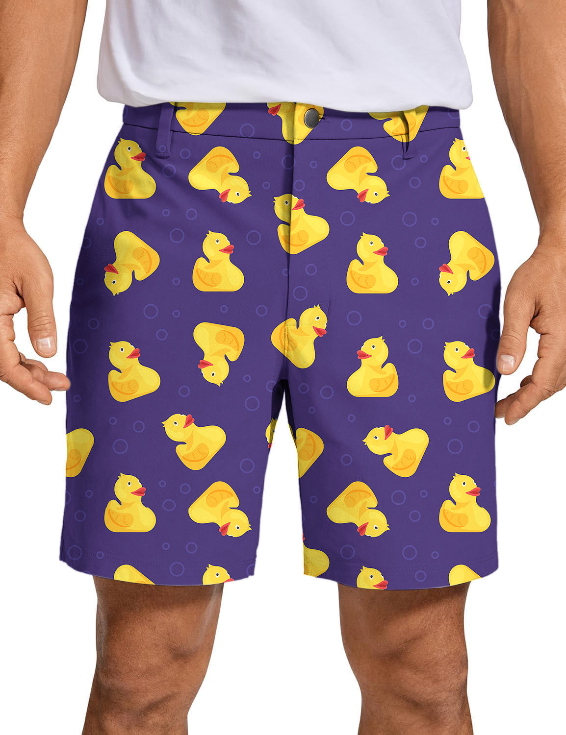 Men Yellow duck Golf Shorts
