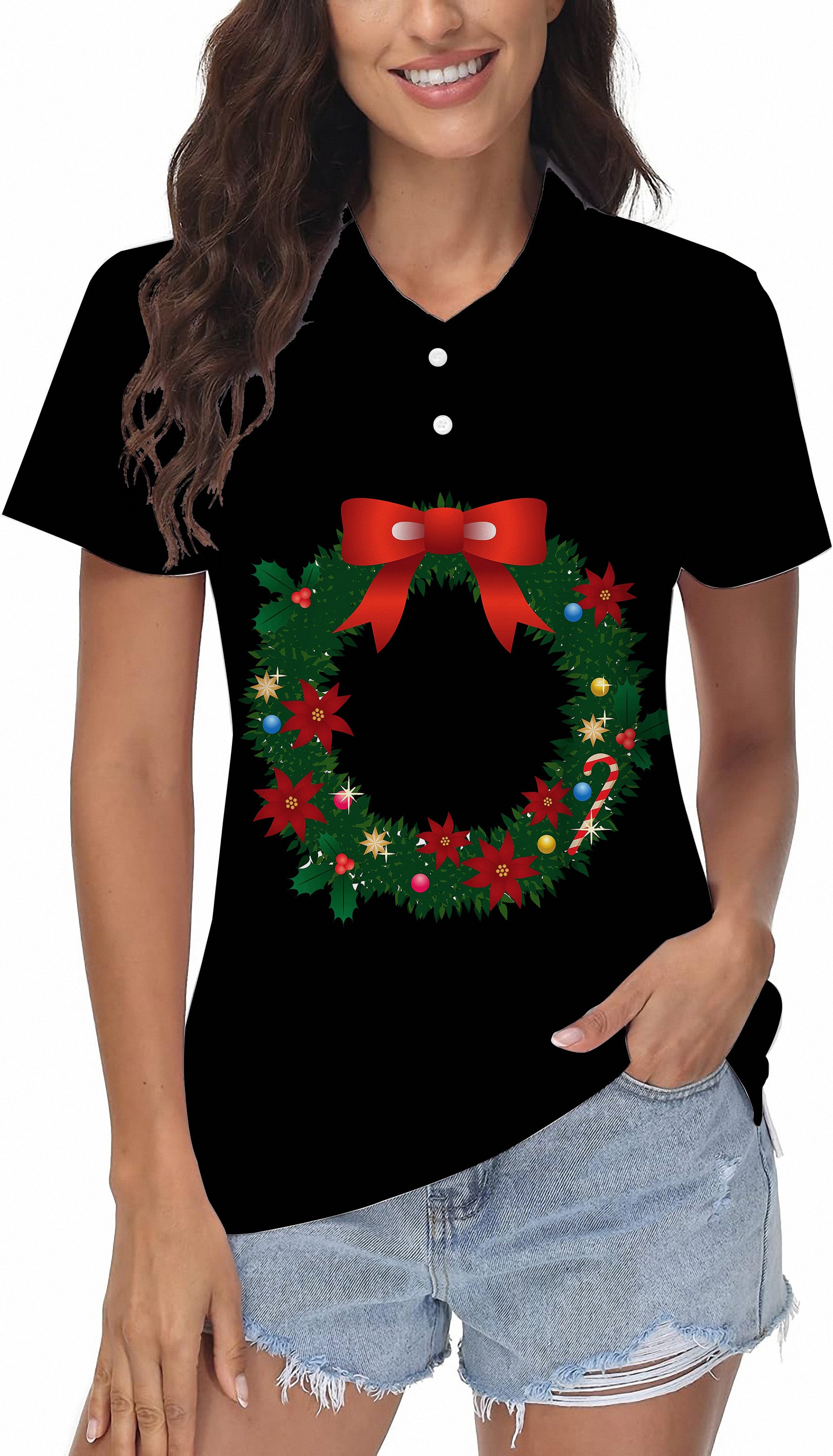 Marry Christmas Women's Golf Polo