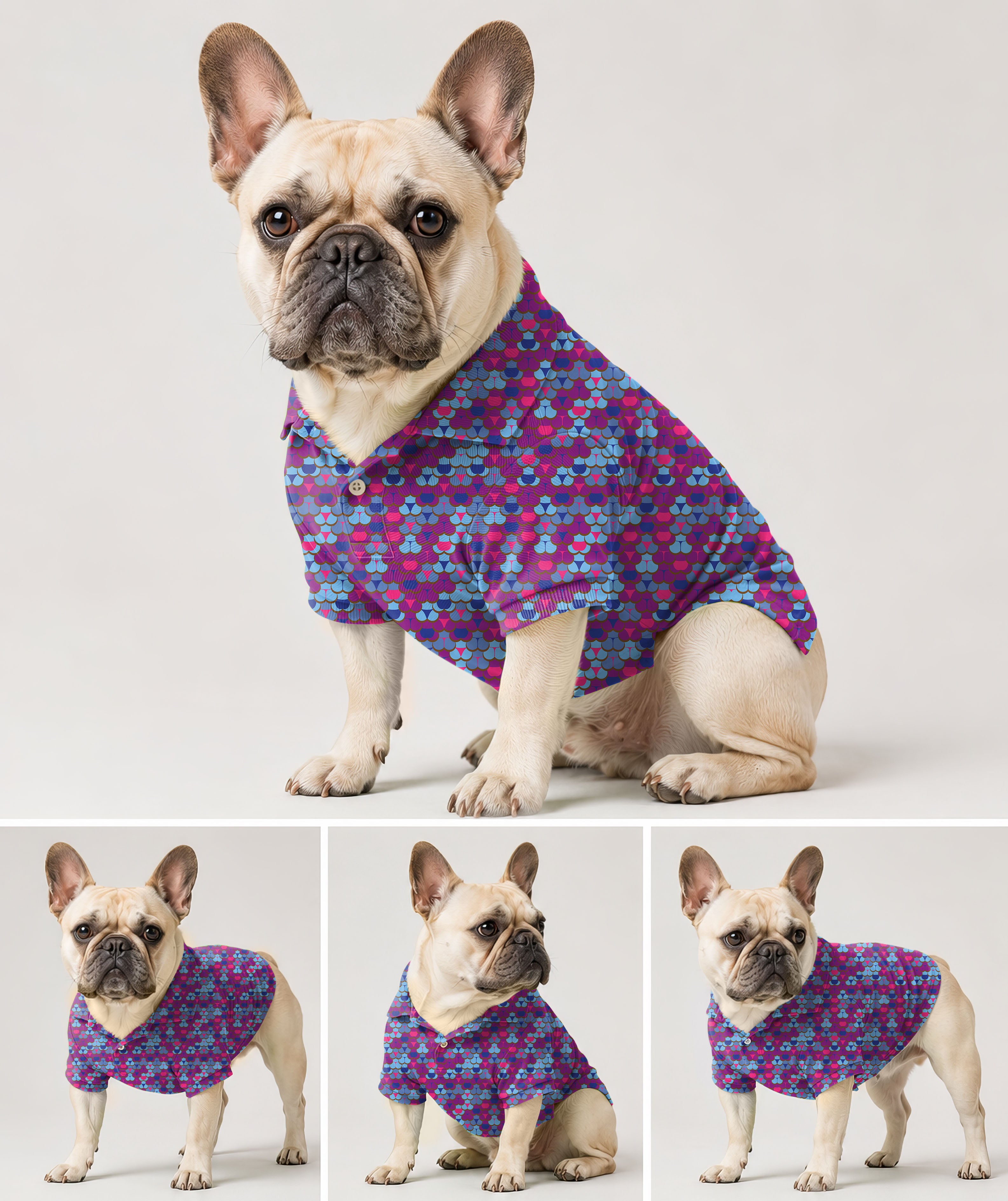 Dog's golf polo colorful world