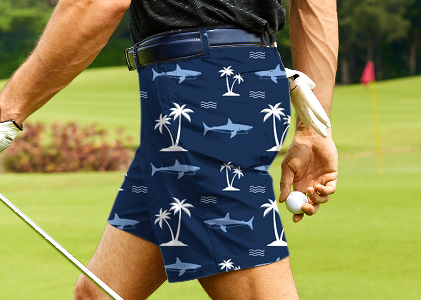 Men Shark Island Golf Shorts